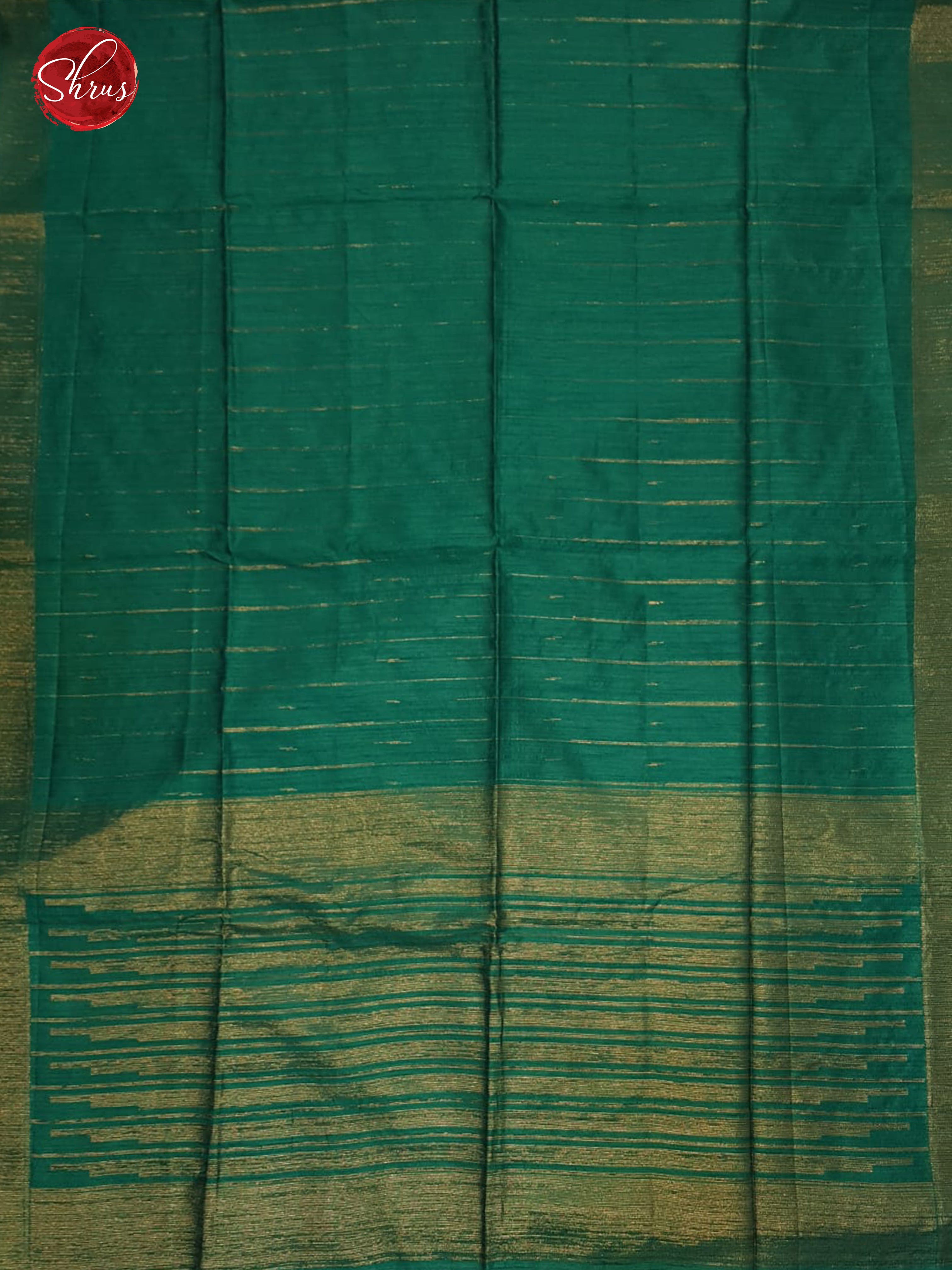 Green(Single Tone) - Semi Raw Silk Saree - Shop on ShrusEternity.com