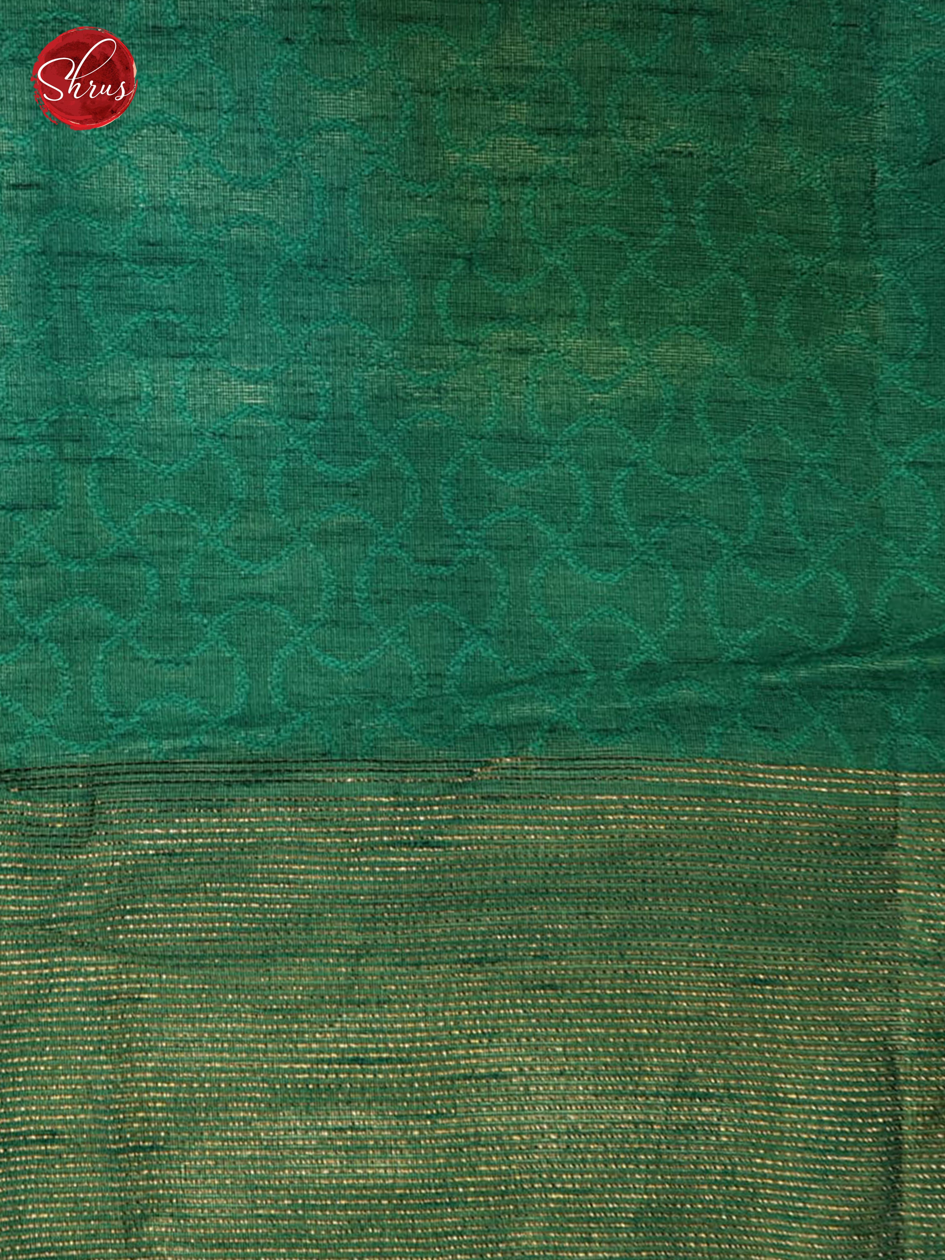 Green(Single Tone) - Semi Raw Silk Saree - Shop on ShrusEternity.com