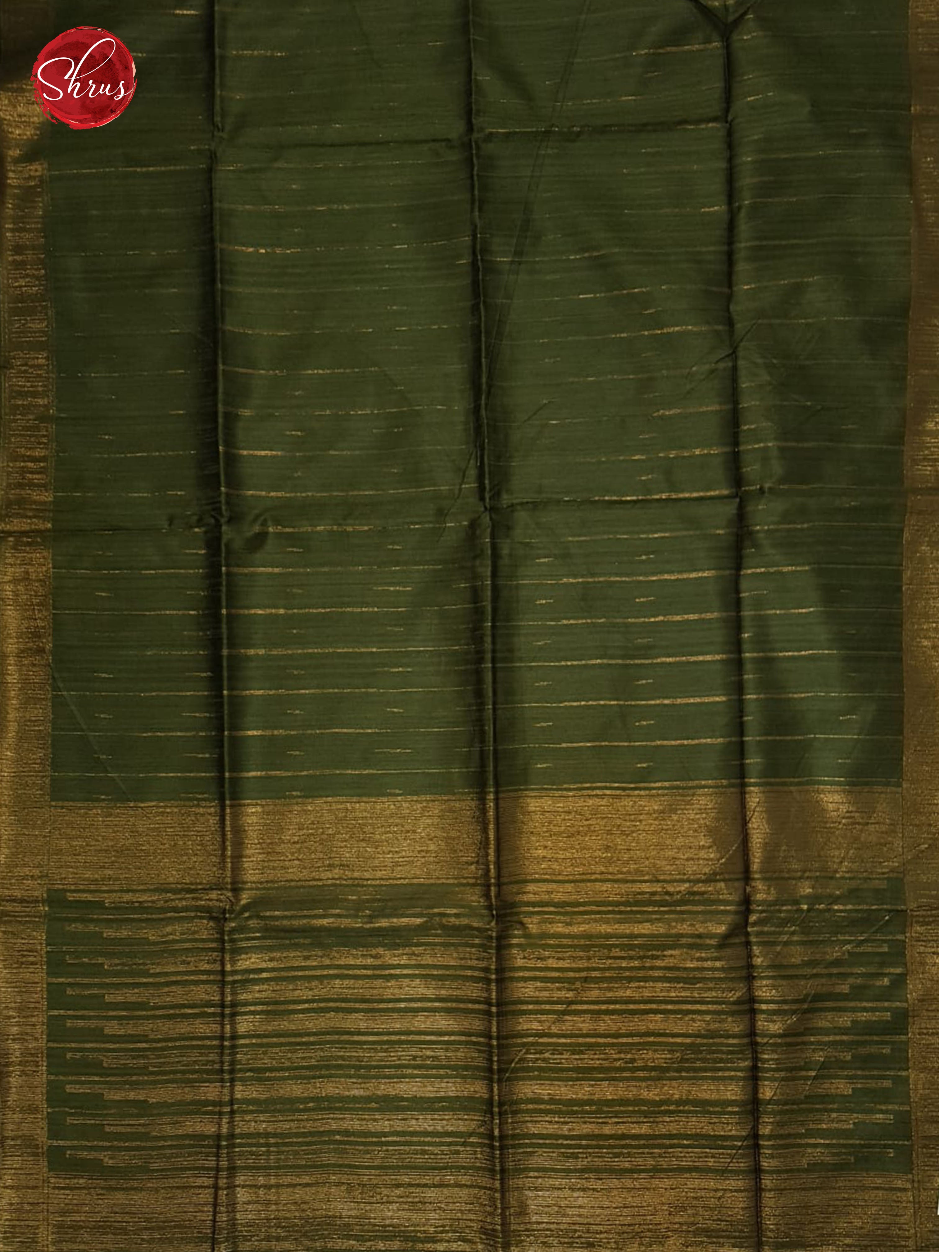 Green(Single Tone)- Semi Raw Silk Saree - Shop on ShrusEternity.com