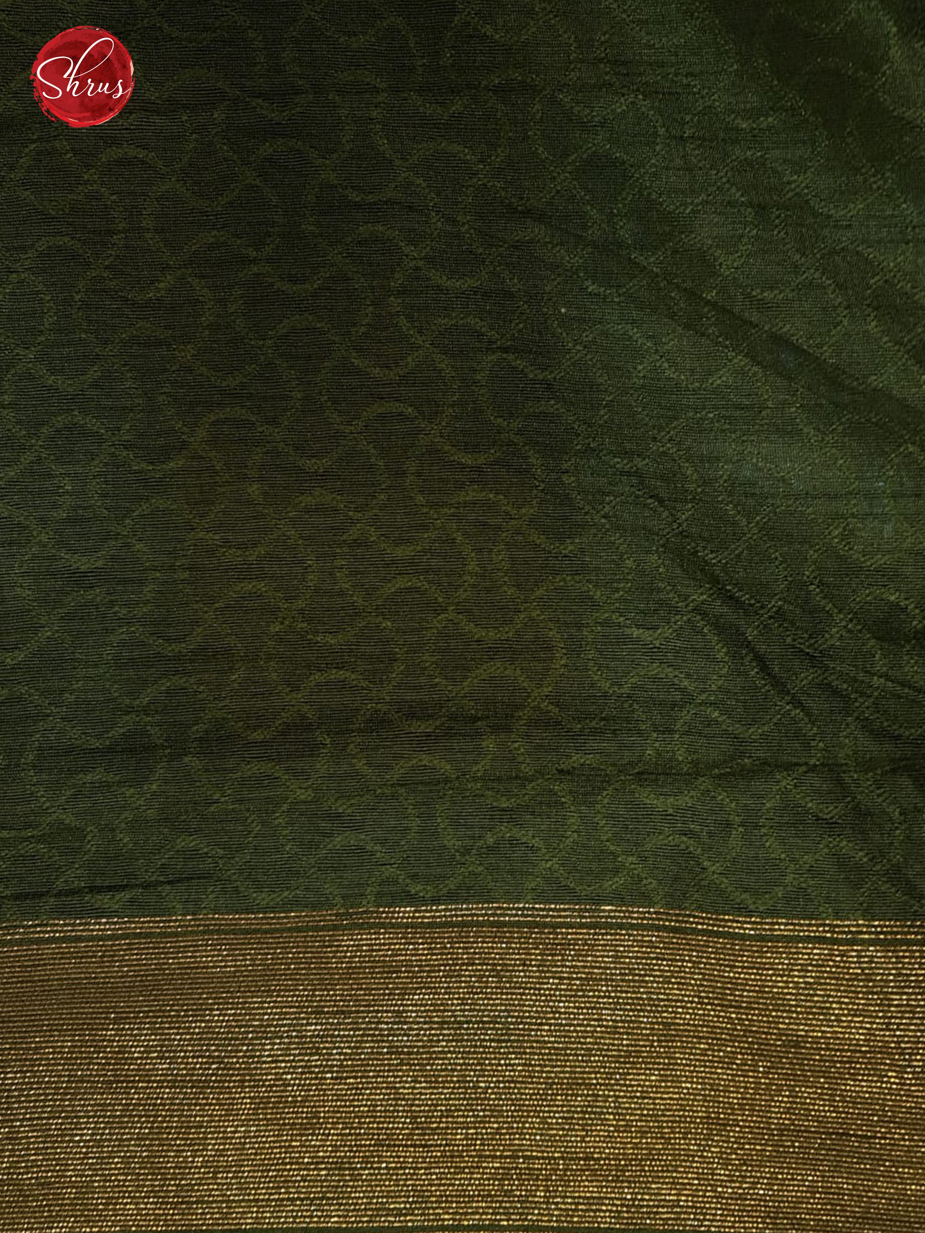 Green(Single Tone)- Semi Raw Silk Saree - Shop on ShrusEternity.com