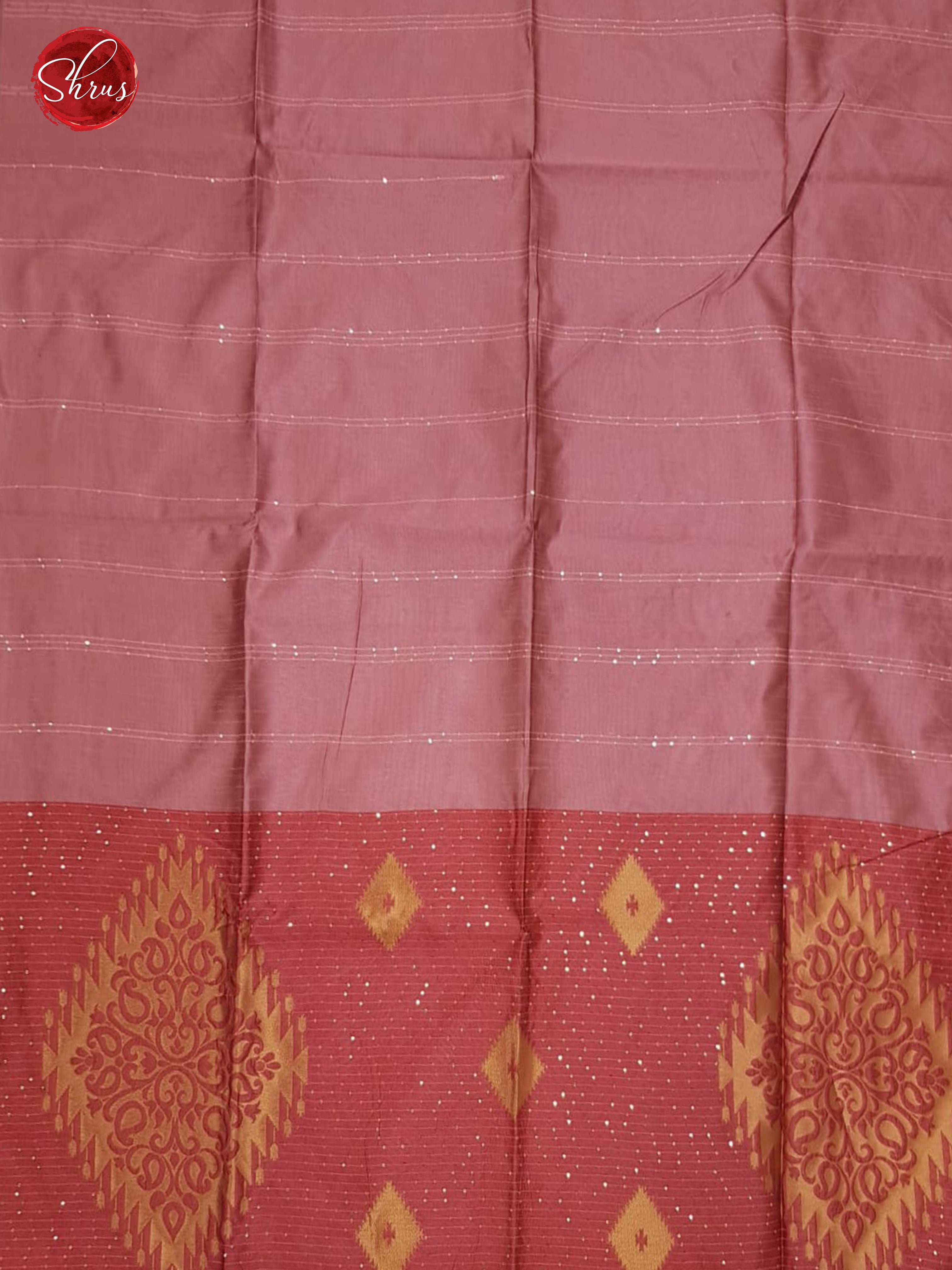 Pink & Dark Pink - Semi Raw Silk Saree - Shop on ShrusEternity.com