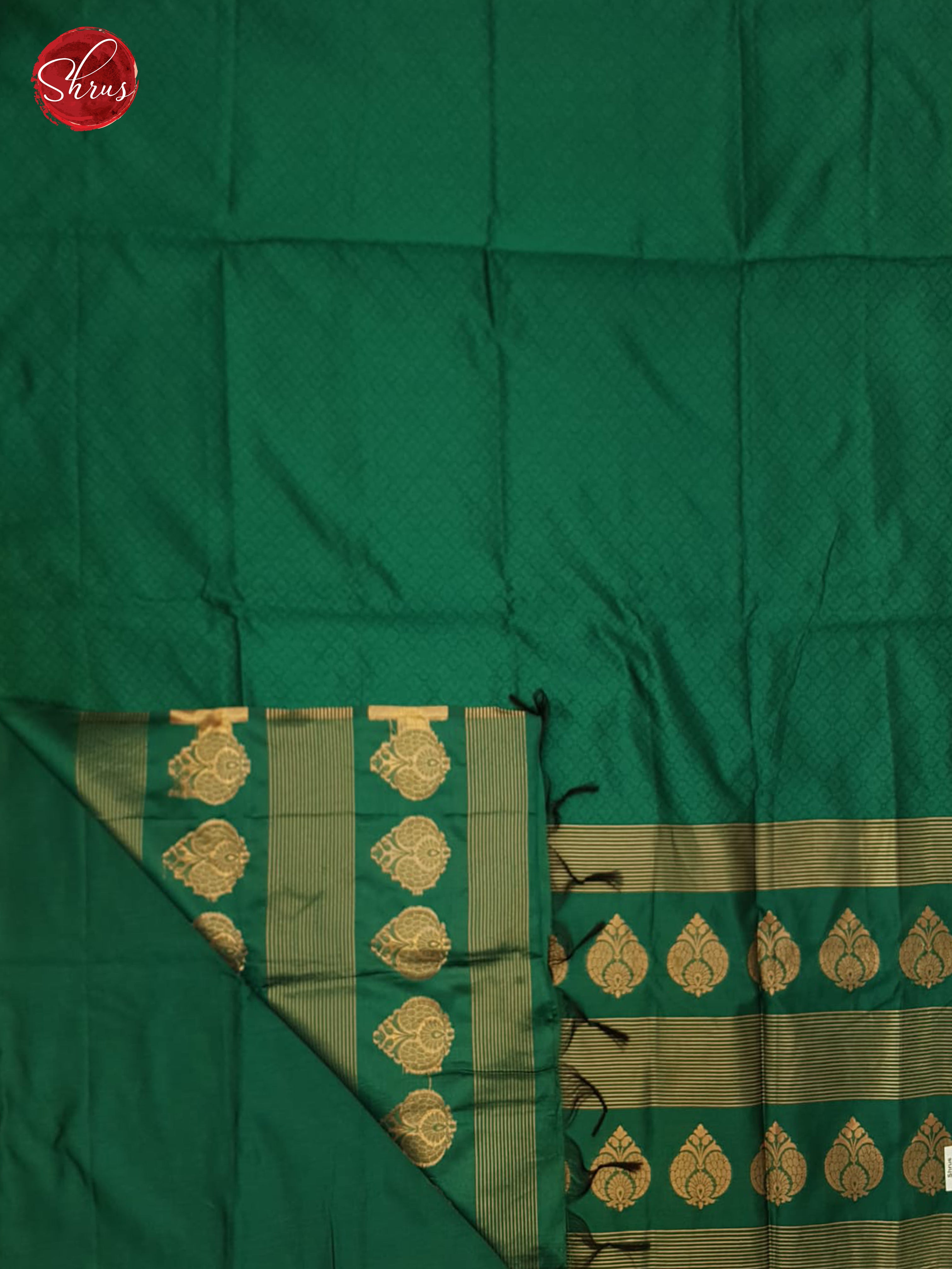 Green(Single Tone) - Semi Raw Silk Saree - Shop on ShrusEternity.com