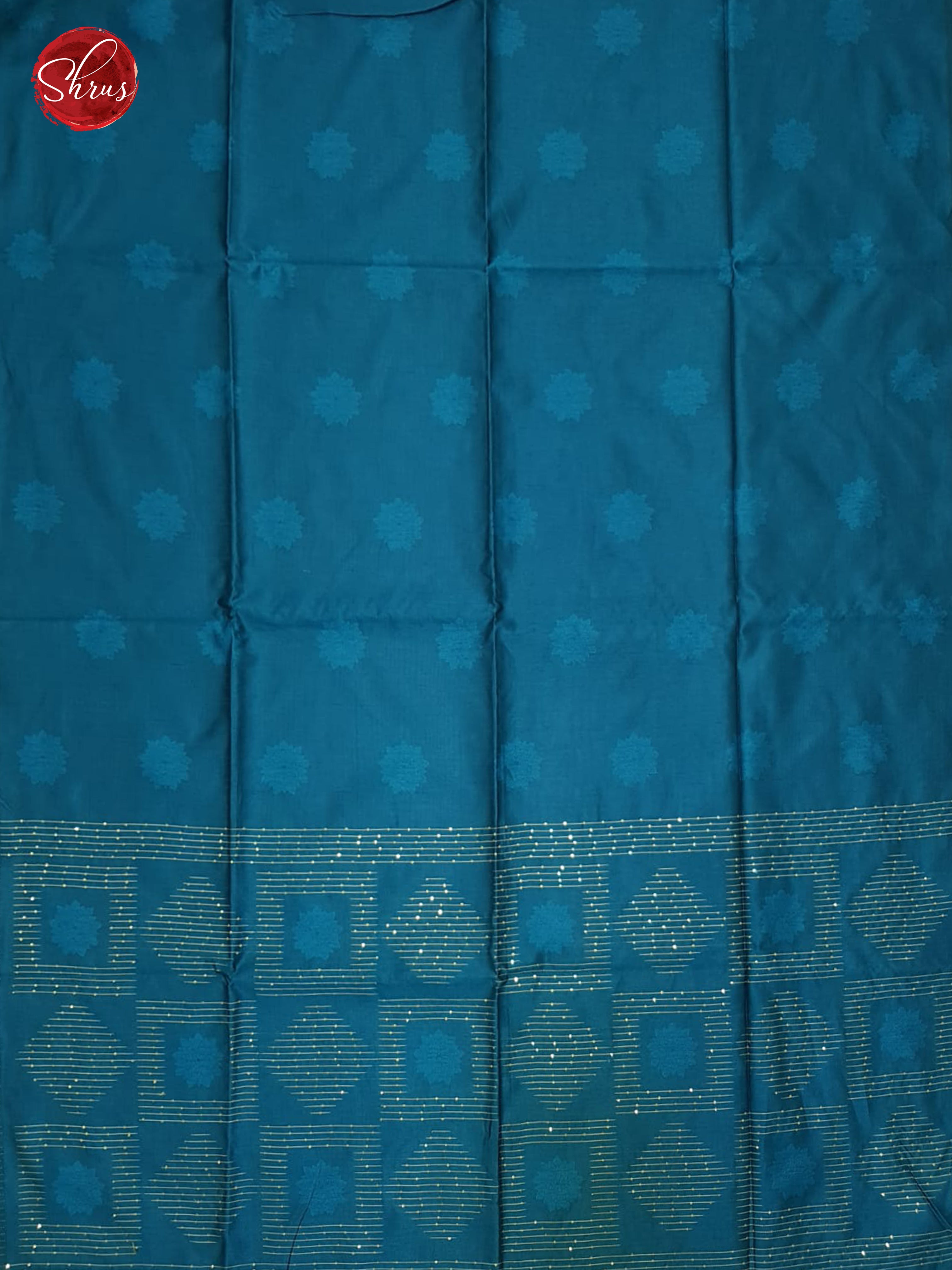 Blue(Single Tone) - Semi Raw Silk Saree - Shop on ShrusEternity.com