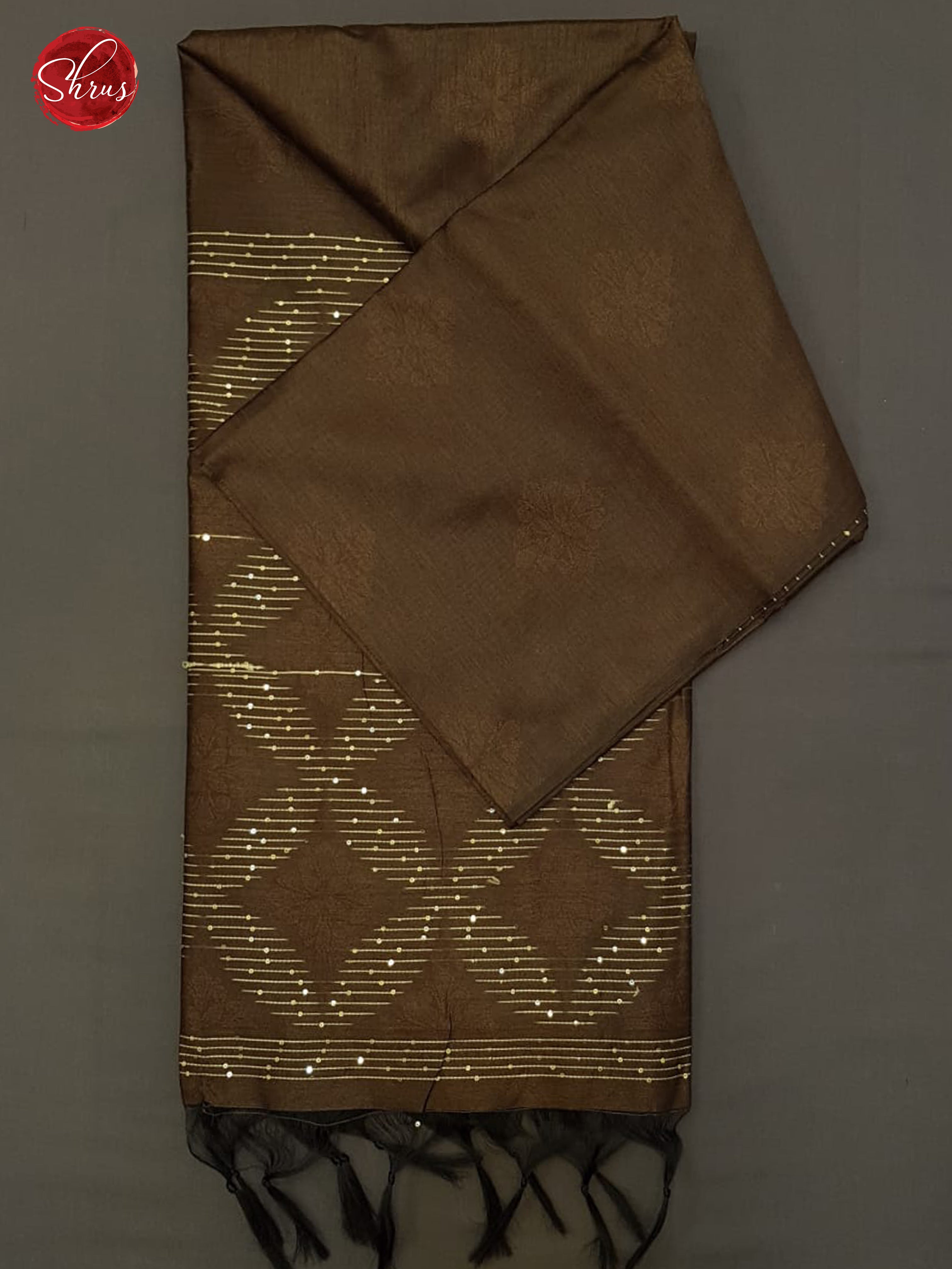 Brown(Single Tone)- Semi Raw Silk Saree - Shop on ShrusEternity.com