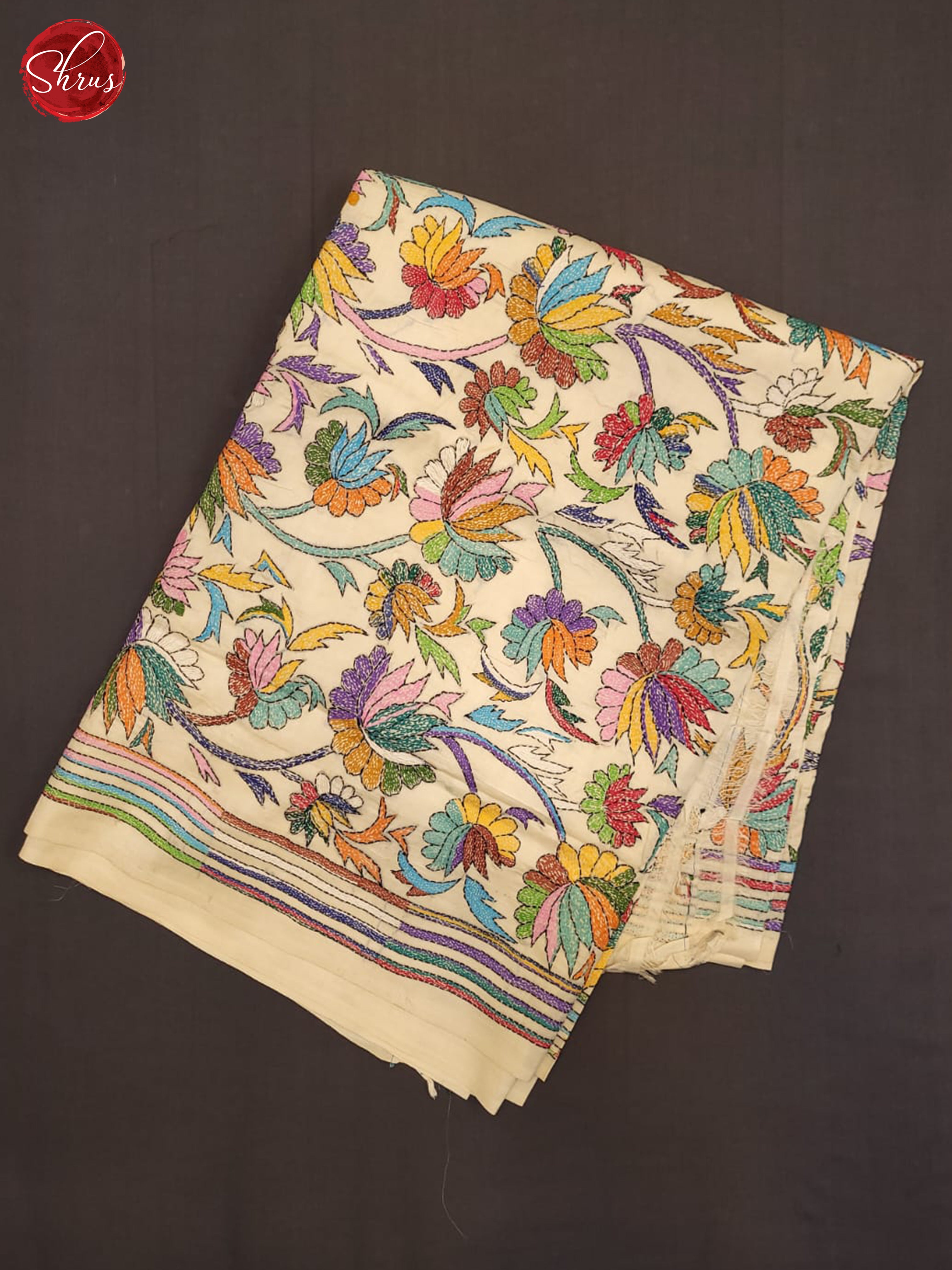 Cream - Tussar Saree - Shop on ShrusEternity.com