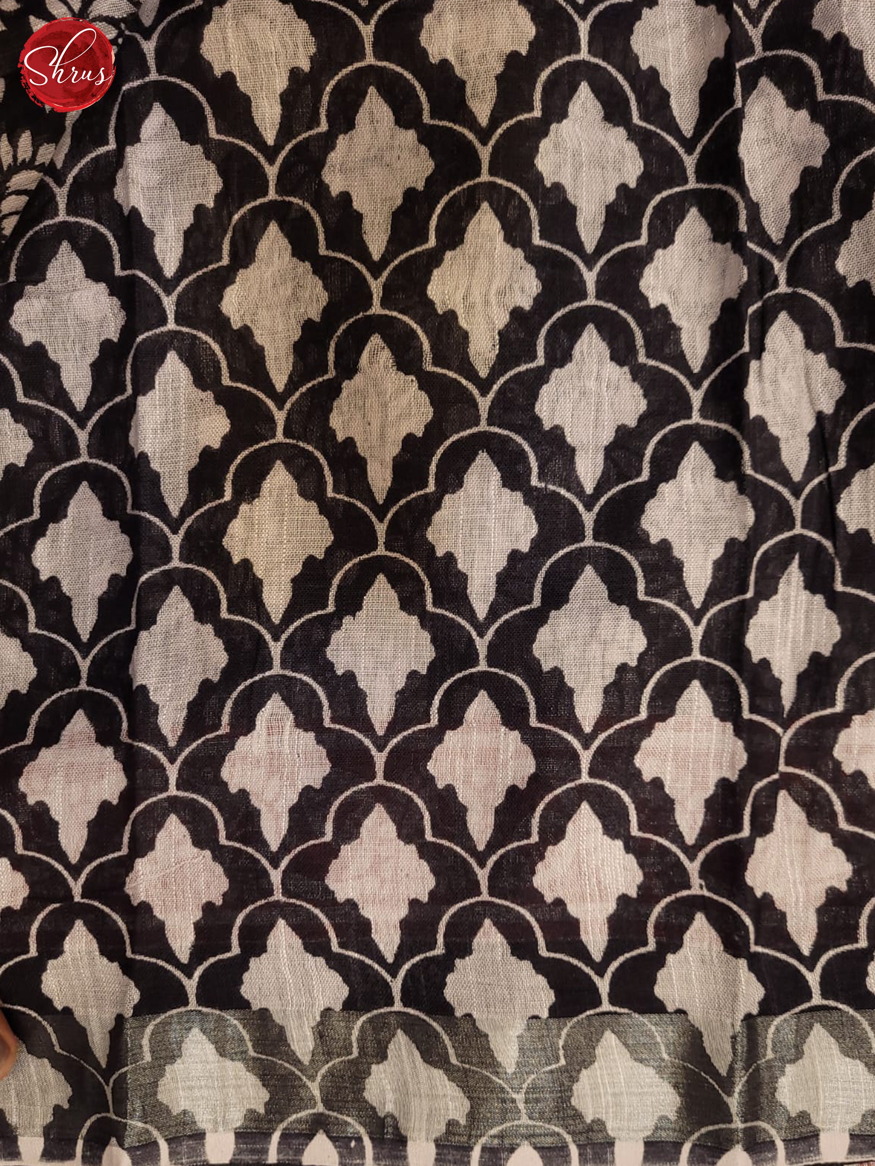 Black(SIngle Tone) - Linen Cotton Saree - Shop on ShrusEternity.com