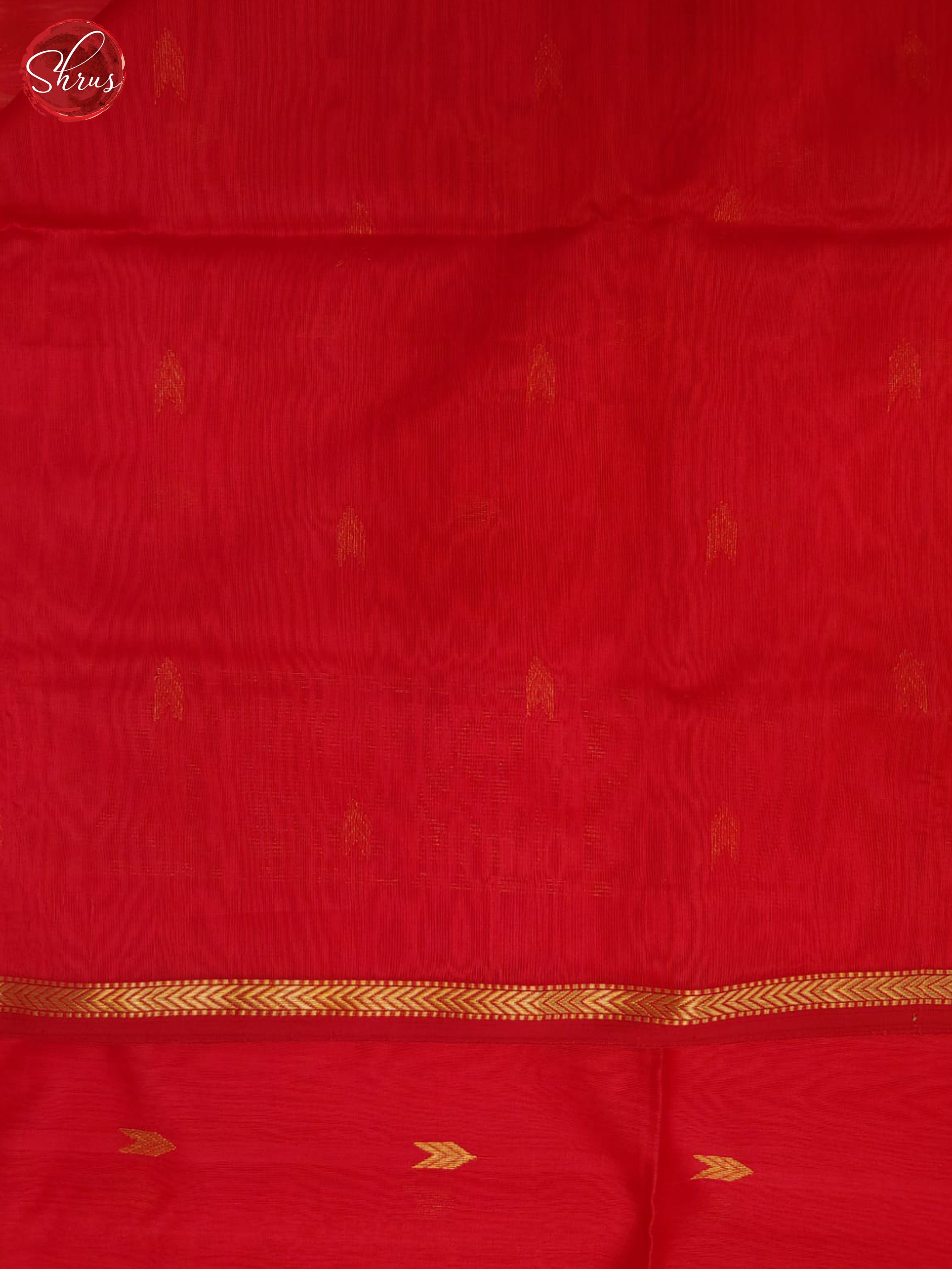 Red(Single Tone)- Maheshwari Silk Cotton Saree - Shop on ShrusEternity.com