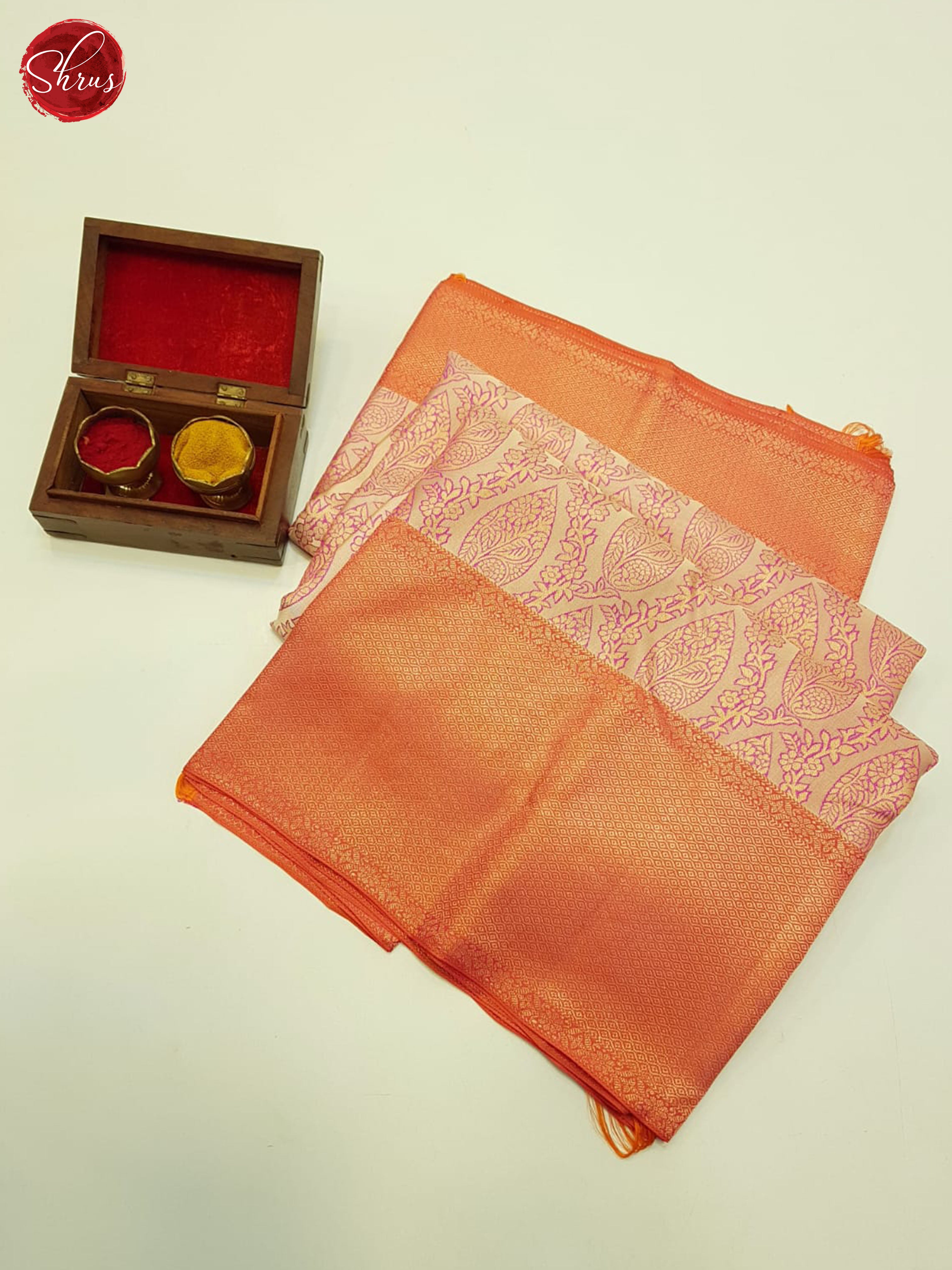 Pink and Orange - kanchipuram silk - Shop on ShrusEternity.com