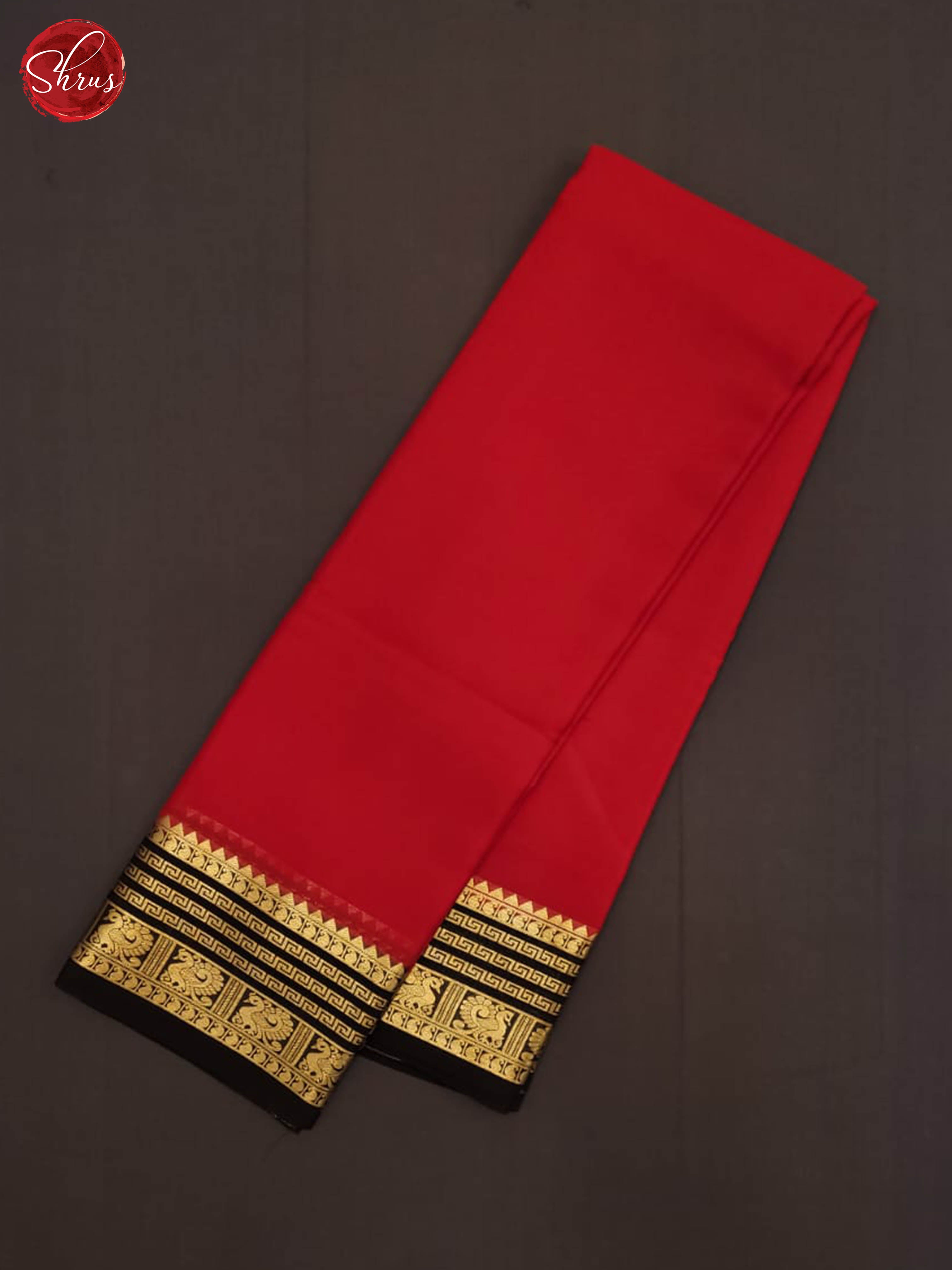 Red and black - Mysore Silk Saree - Shop on ShrusEternity.com