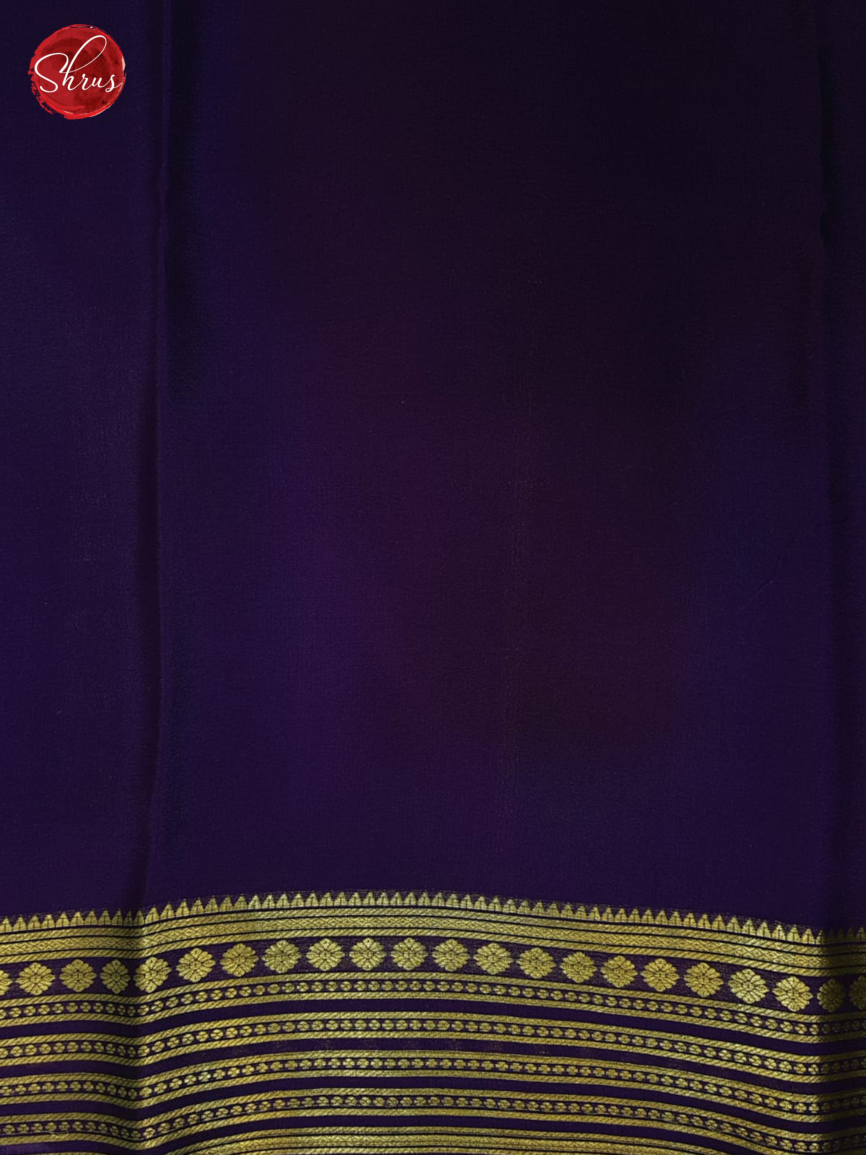 Teal Green & Purple- Mysore Silk Saree - Shop on ShrusEternity.com