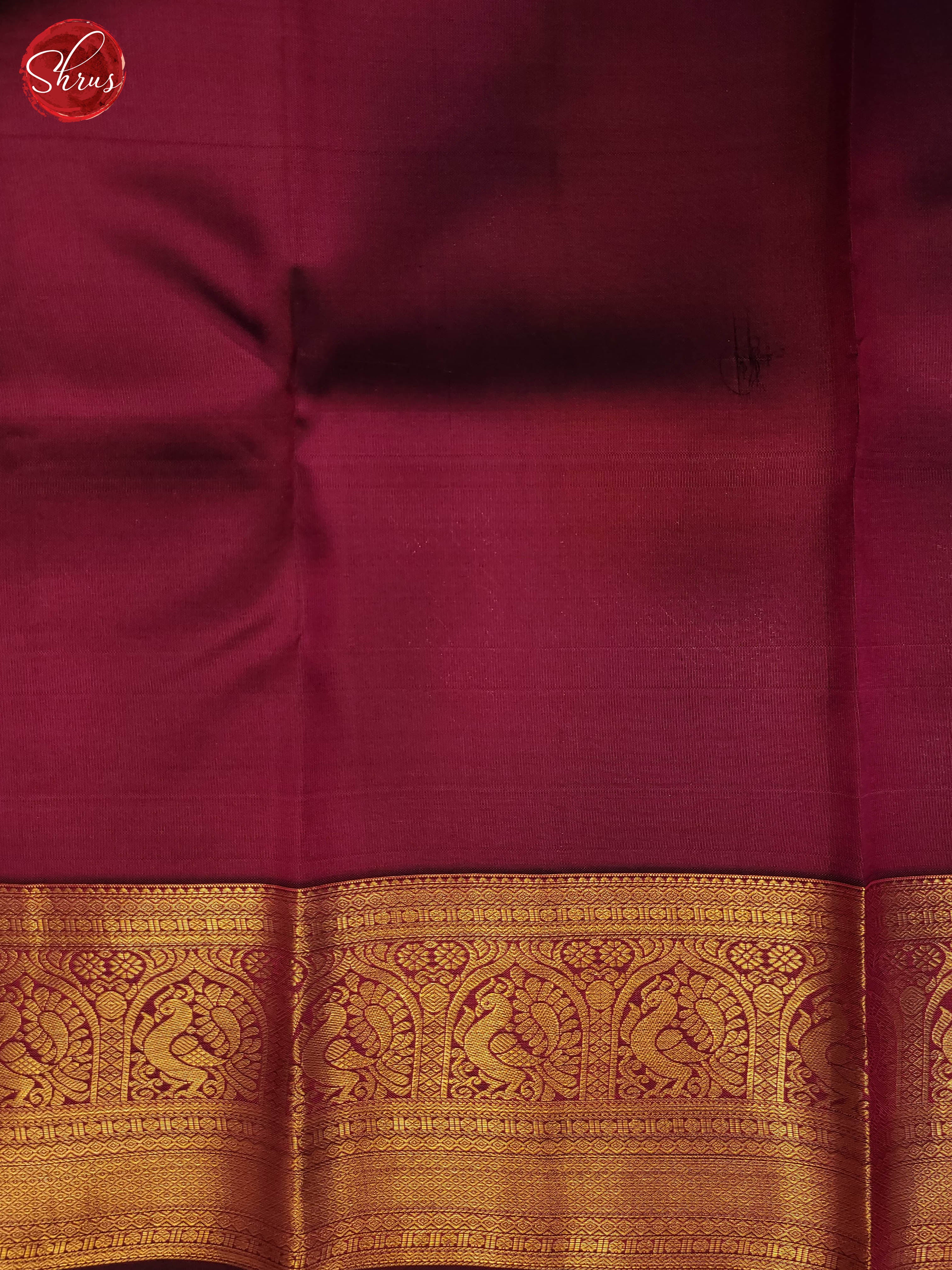 Orange and majenta pink-Kanchipuram silk saree - Shop on ShrusEternity.com