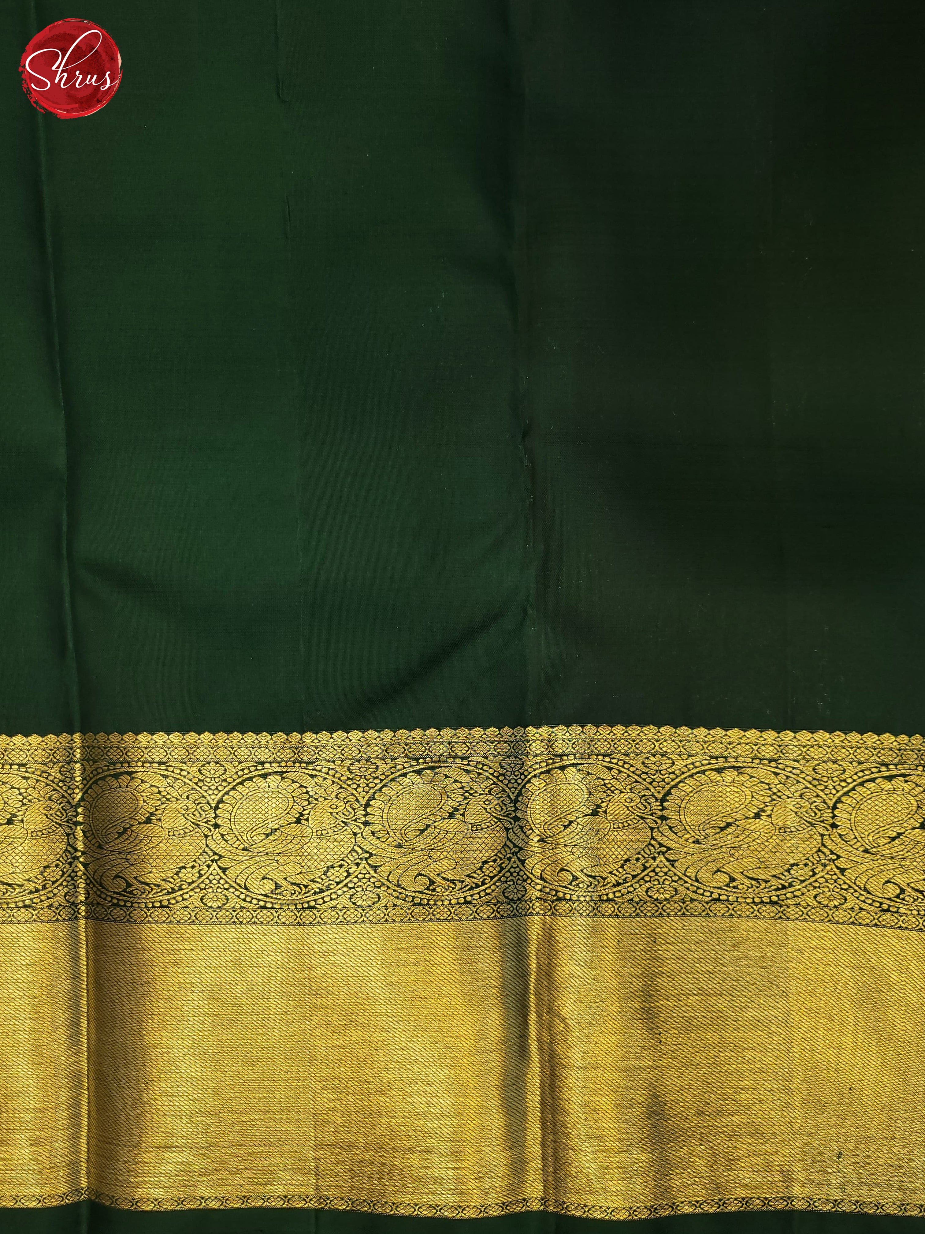 Bottle Green(Single tone)-Kanchipuram Silk Saree - Shop on ShrusEternity.com