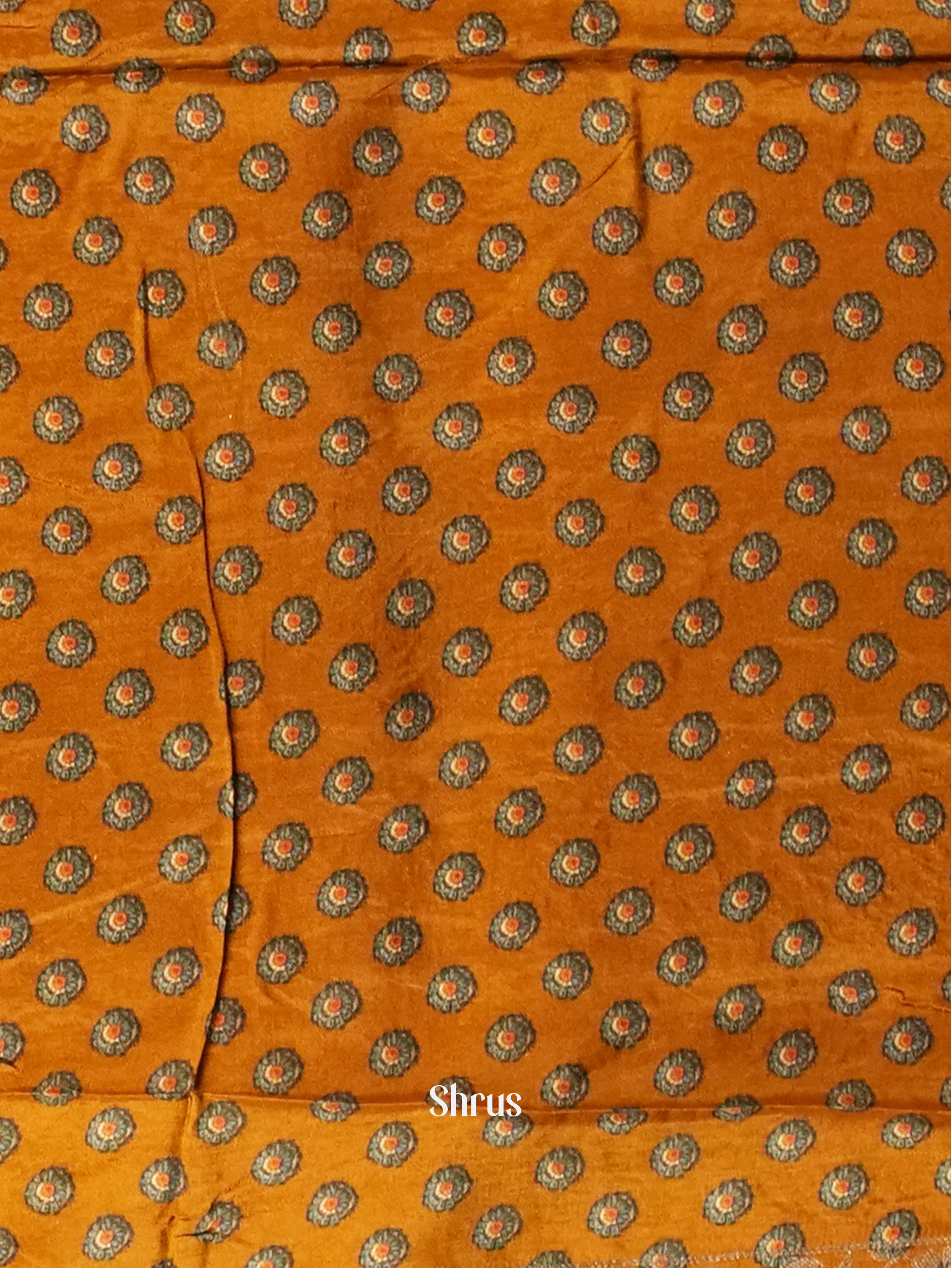 Mustard(Single Tone) - Semi Crepe Saree