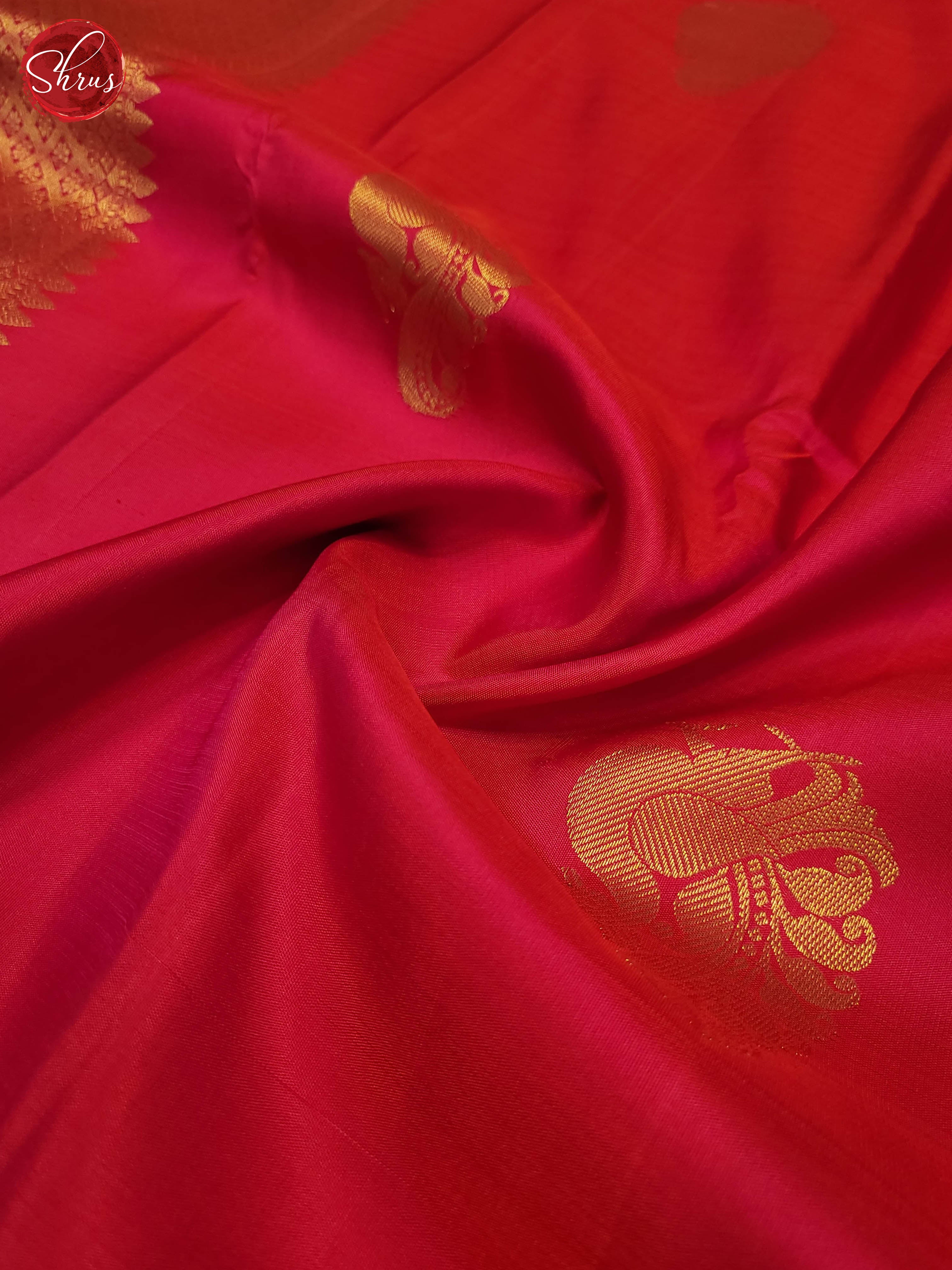 Pink(Single tone)-Kanchipuram Silk Saree - Shop on ShrusEternity.com