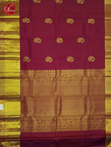 Arakku Maroon(Single Tone)- Kanchipuram Silk Saree - Shop on ShrusEternity.com