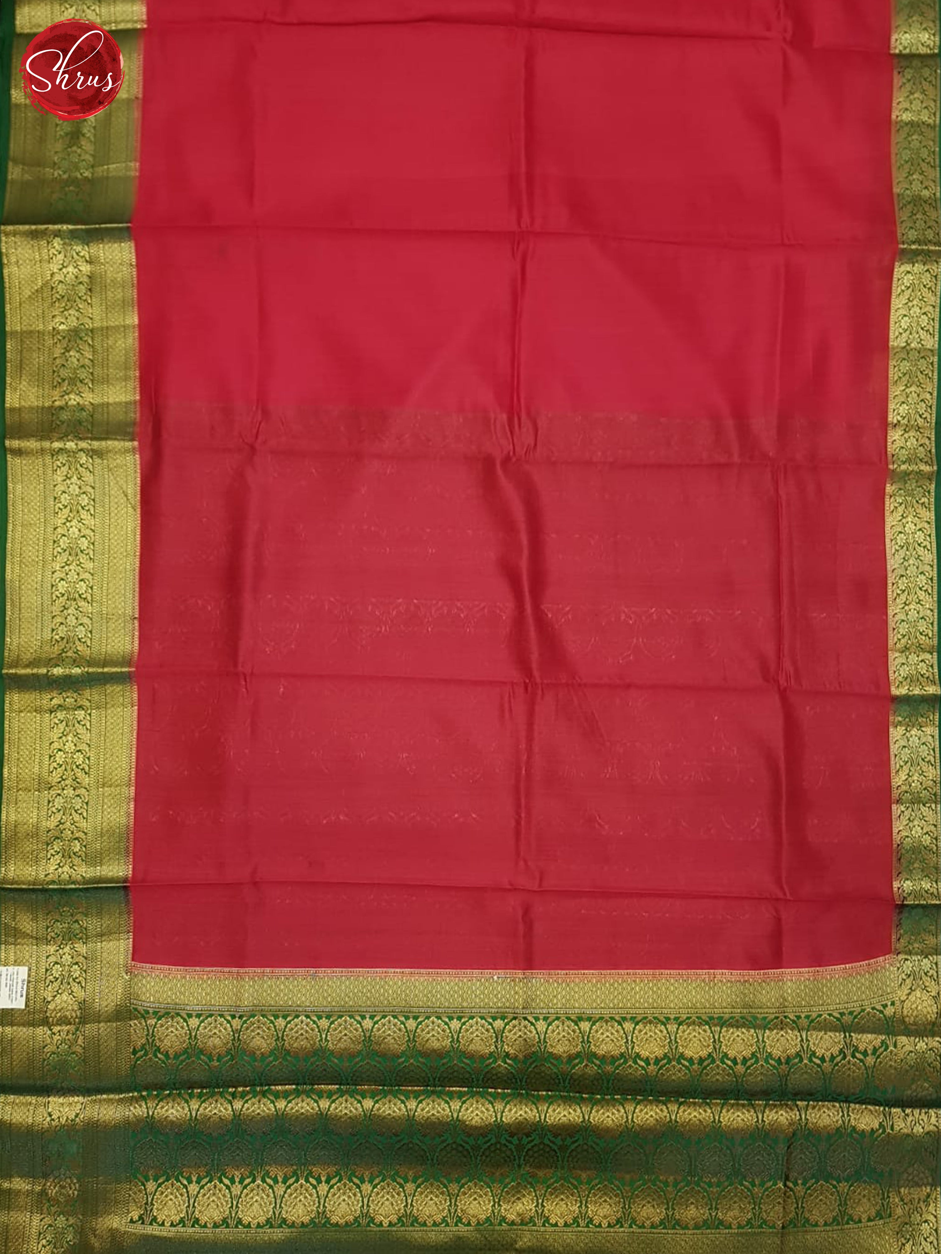 Red and Green - Tussar Silk Saree - Shop on ShrusEternity.com