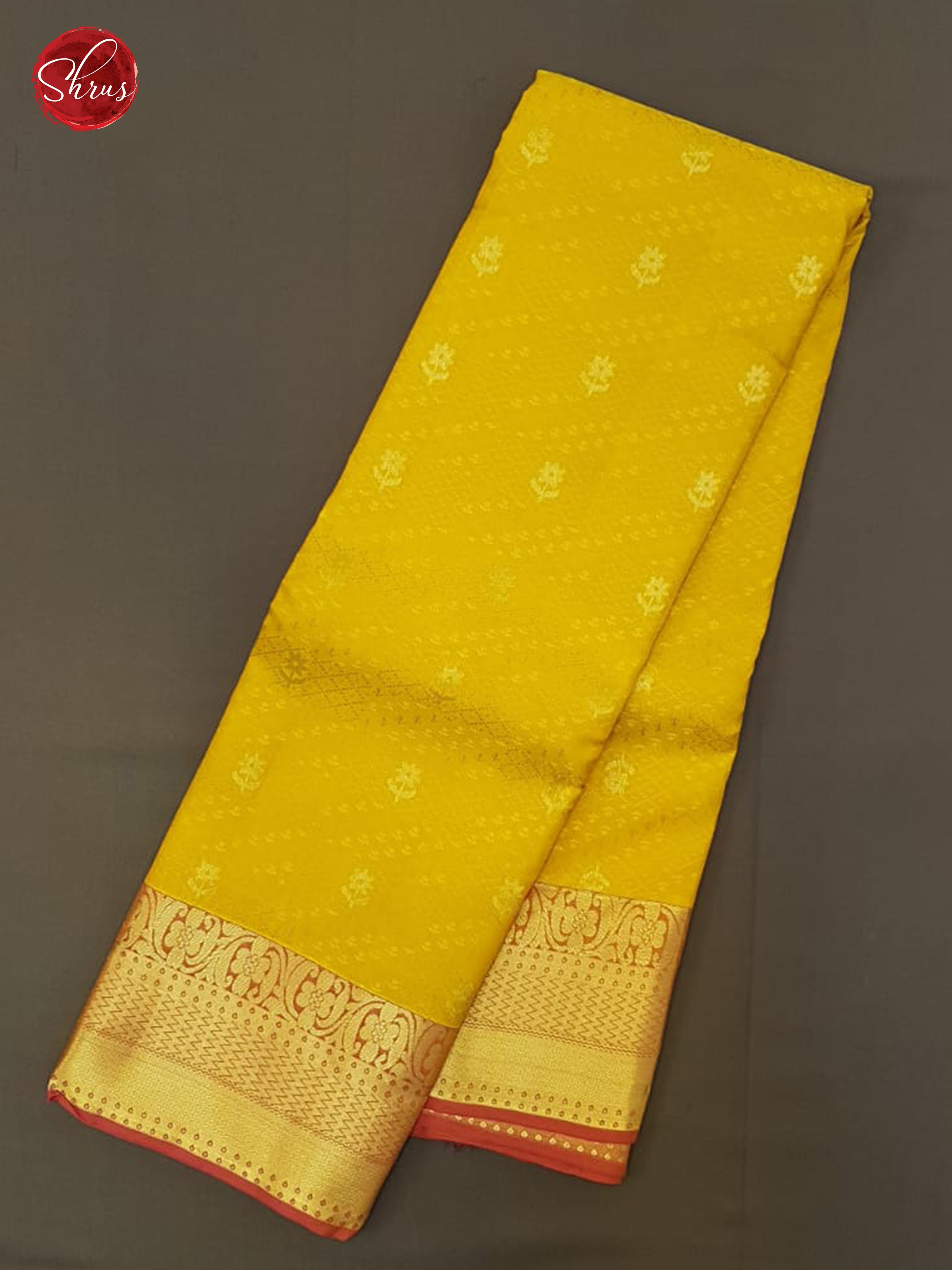 Mustard & Brick - Kanchipuram - Half pure Silk Saree - Shop on ShrusEternity.com