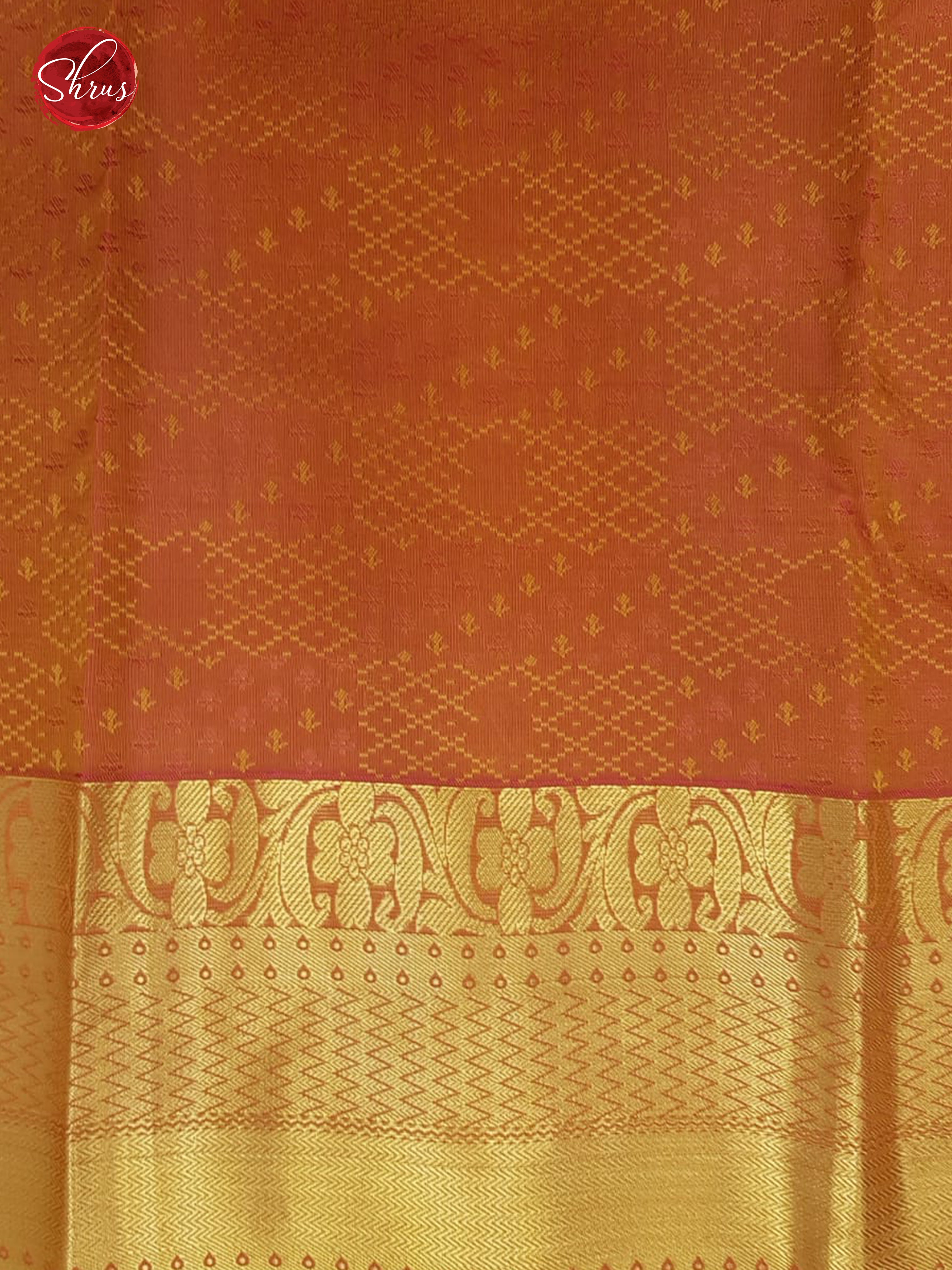 Mustard & Brick - Kanchipuram - Half pure Silk Saree - Shop on ShrusEternity.com