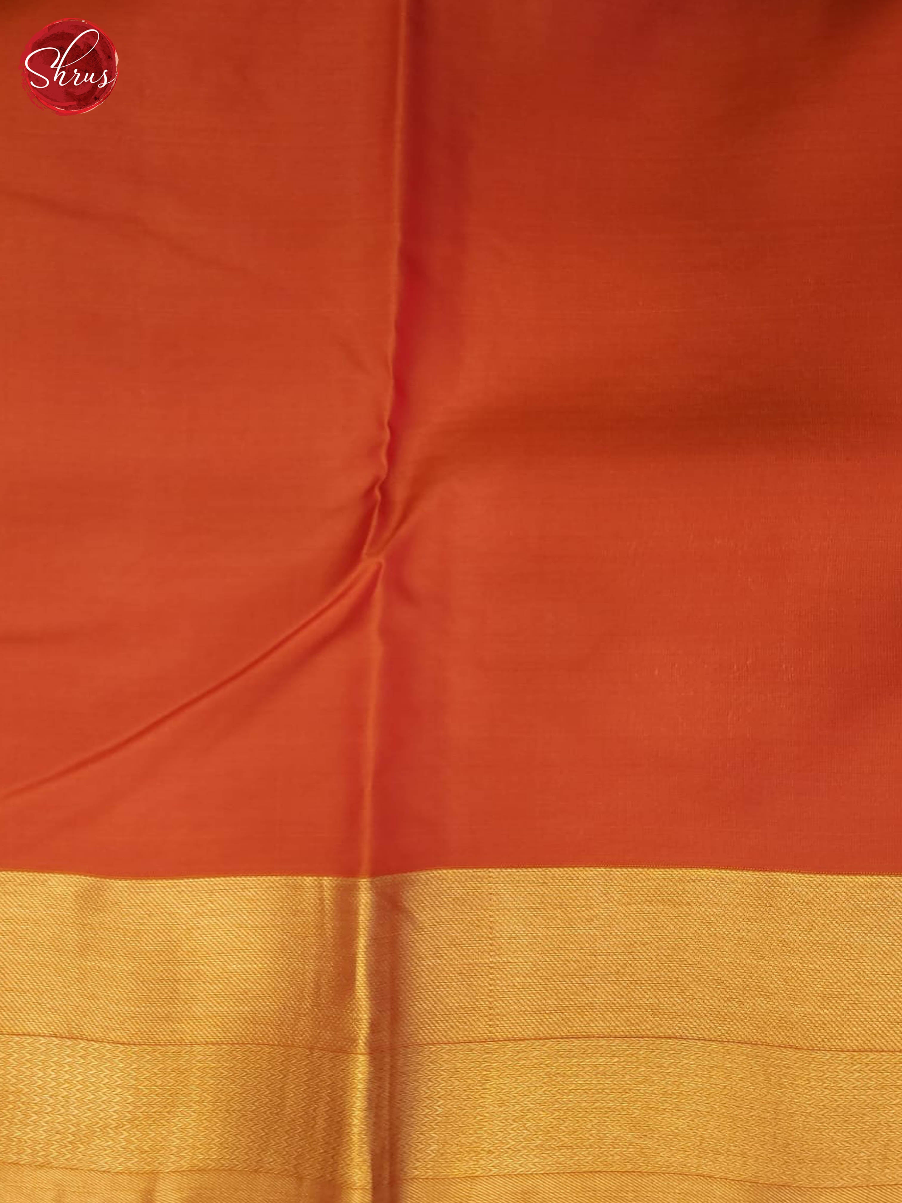 Maroon And Orange- Kanchipuram Half-pure Silk Saree - Shop on ShrusEternity.com