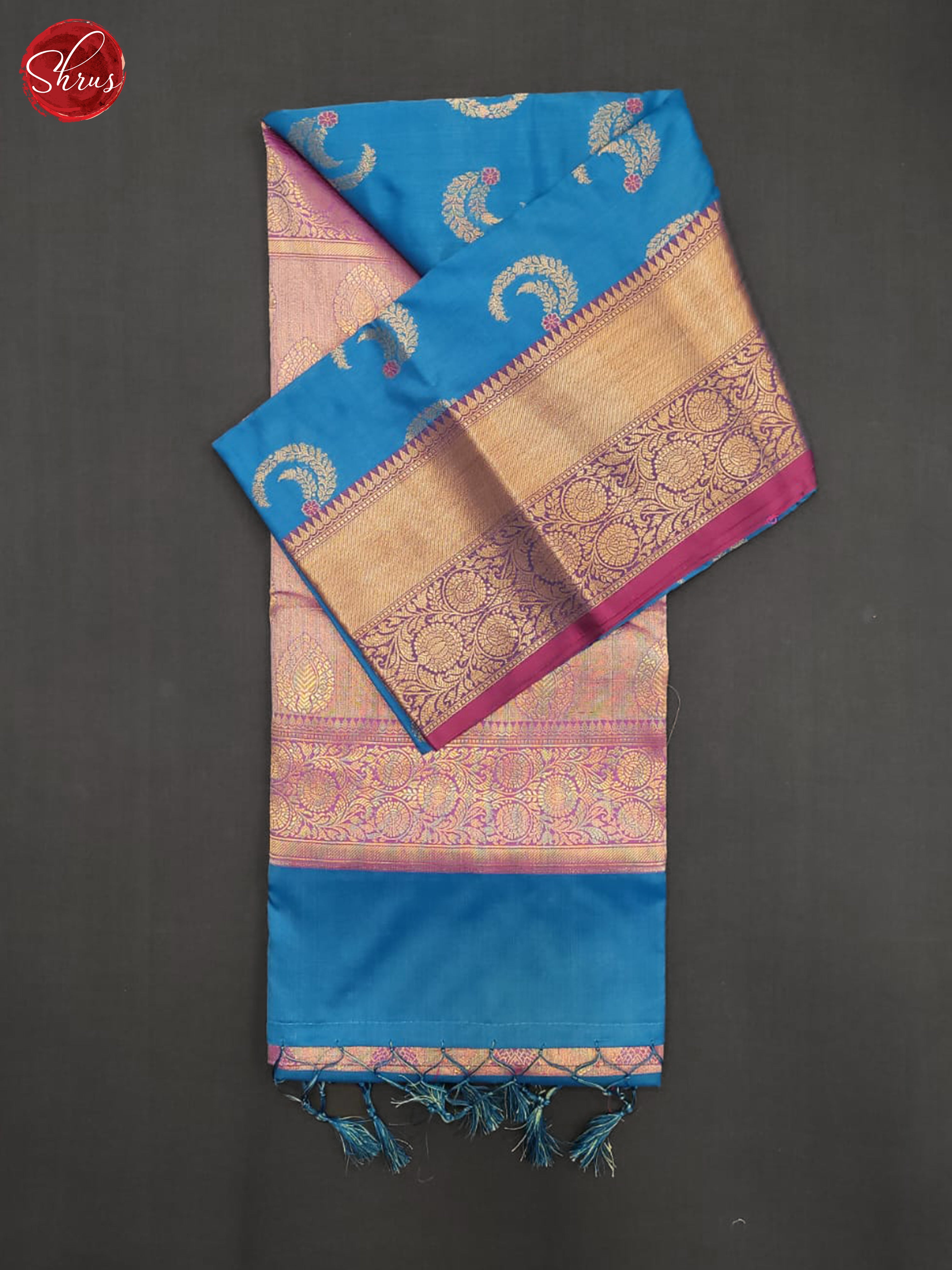 Blue & Pink - Semi Soft Silk Saree - Shop on ShrusEternity.com