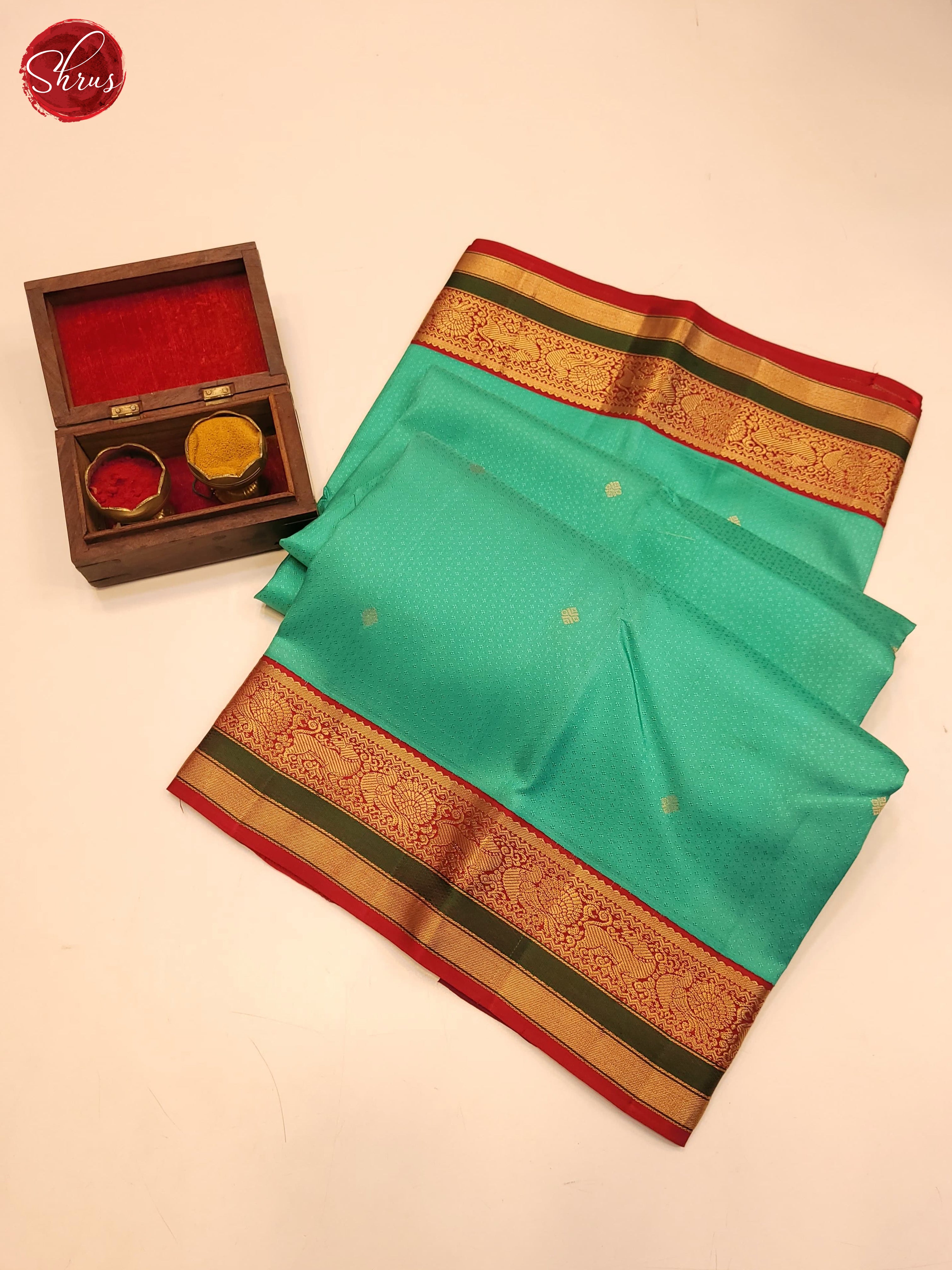 Green and Red- Kanchipuram silk - Shop on ShrusEternity.com
