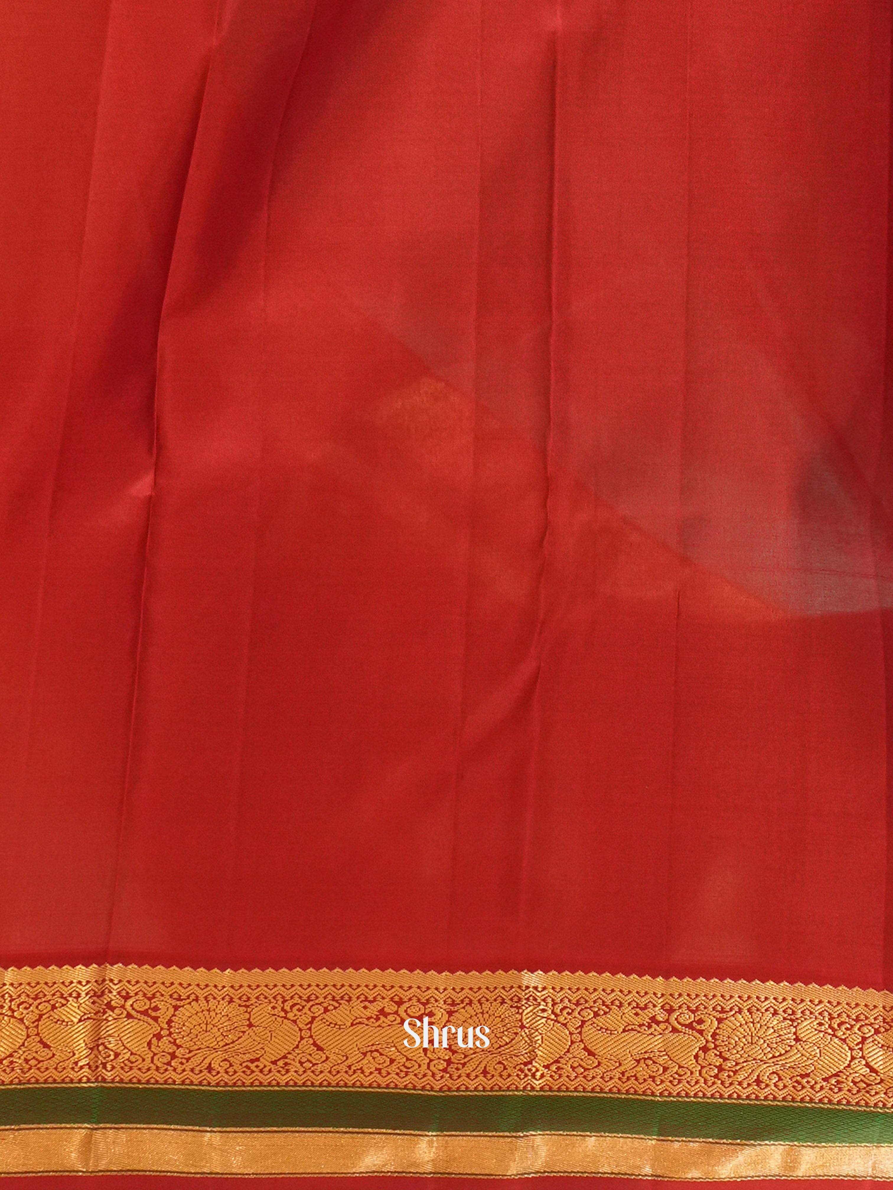 Green and Red- Korvai Kanchipuram silk