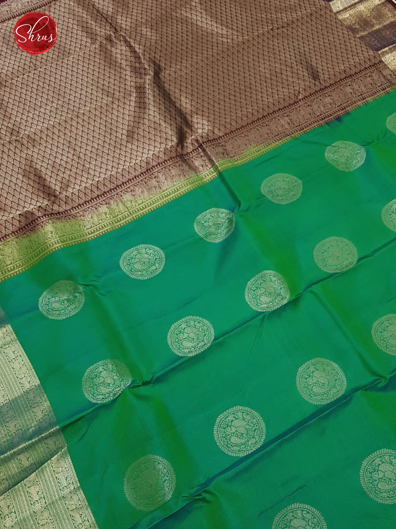Green &  Maroon- Kanchipuram Silk Saree - Shop on ShrusEternity.com