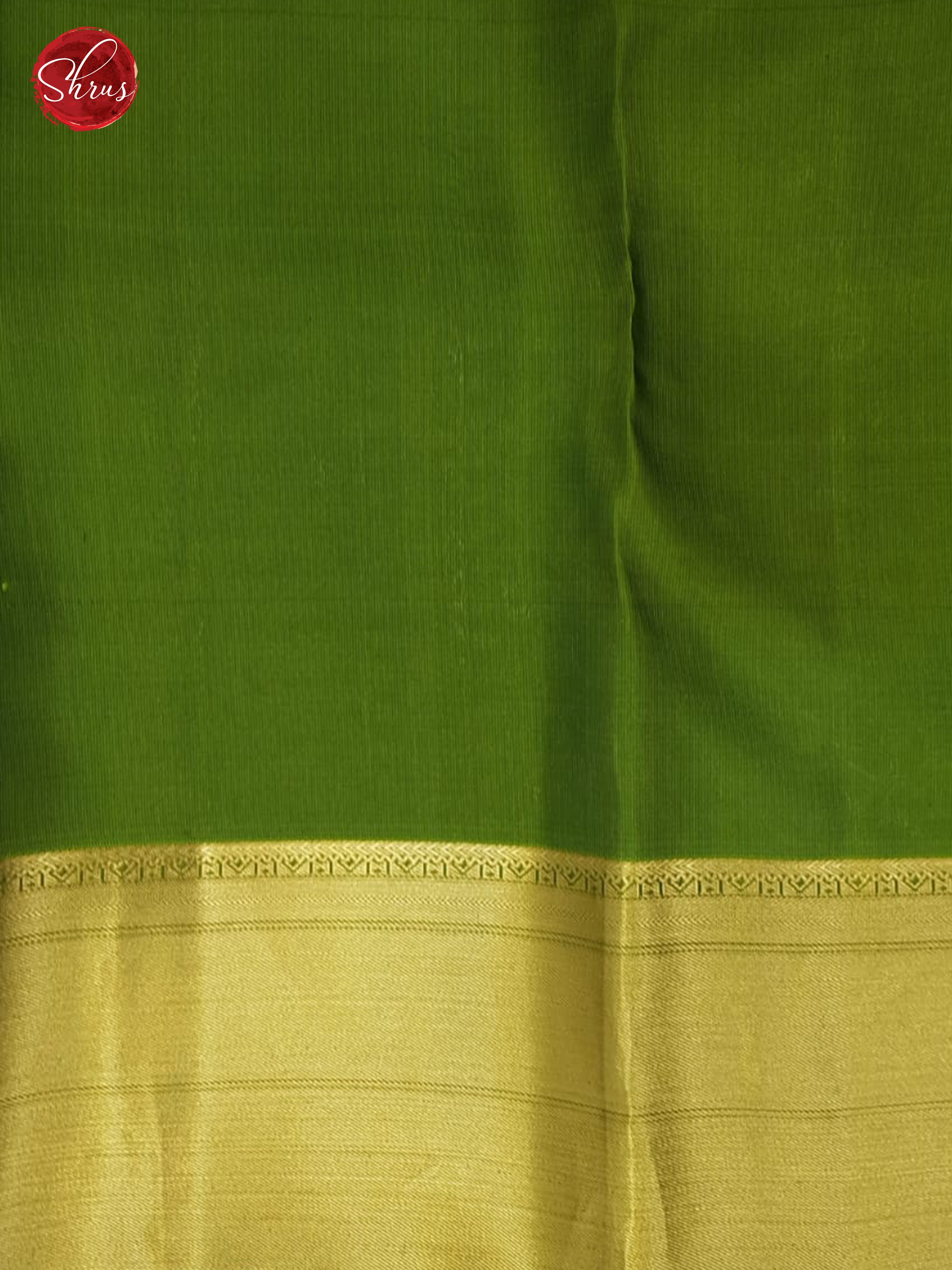 Dark Green & Green -  Kanchipuram (Half Pure) Saree - Shop on ShrusEternity.com