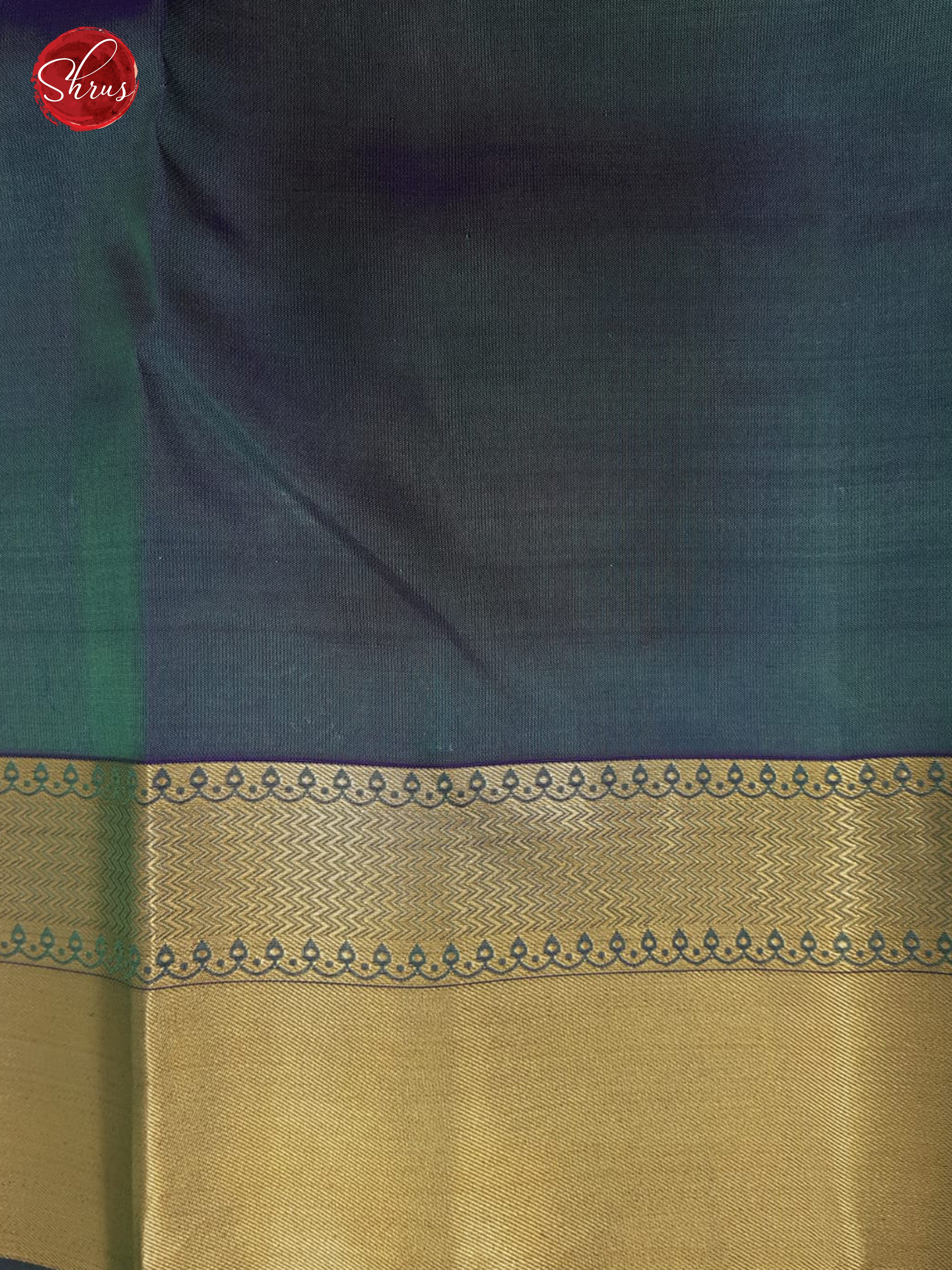 Green & Blue -  Kanchipuram (Half Pure) Saree - Shop on ShrusEternity.com