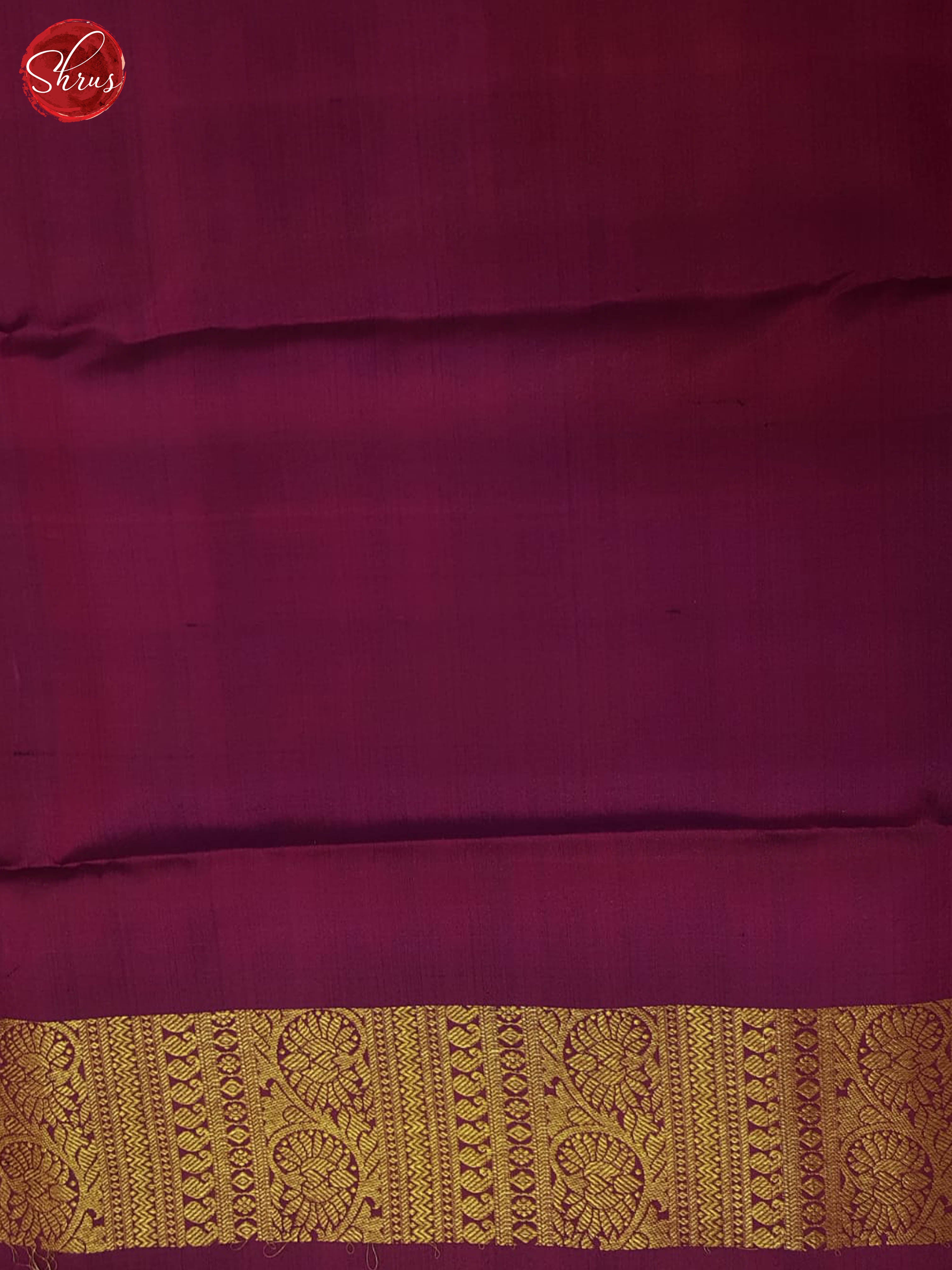 Blue & Wine - Kanchipuram silk saree - Shop on ShrusEternity.com