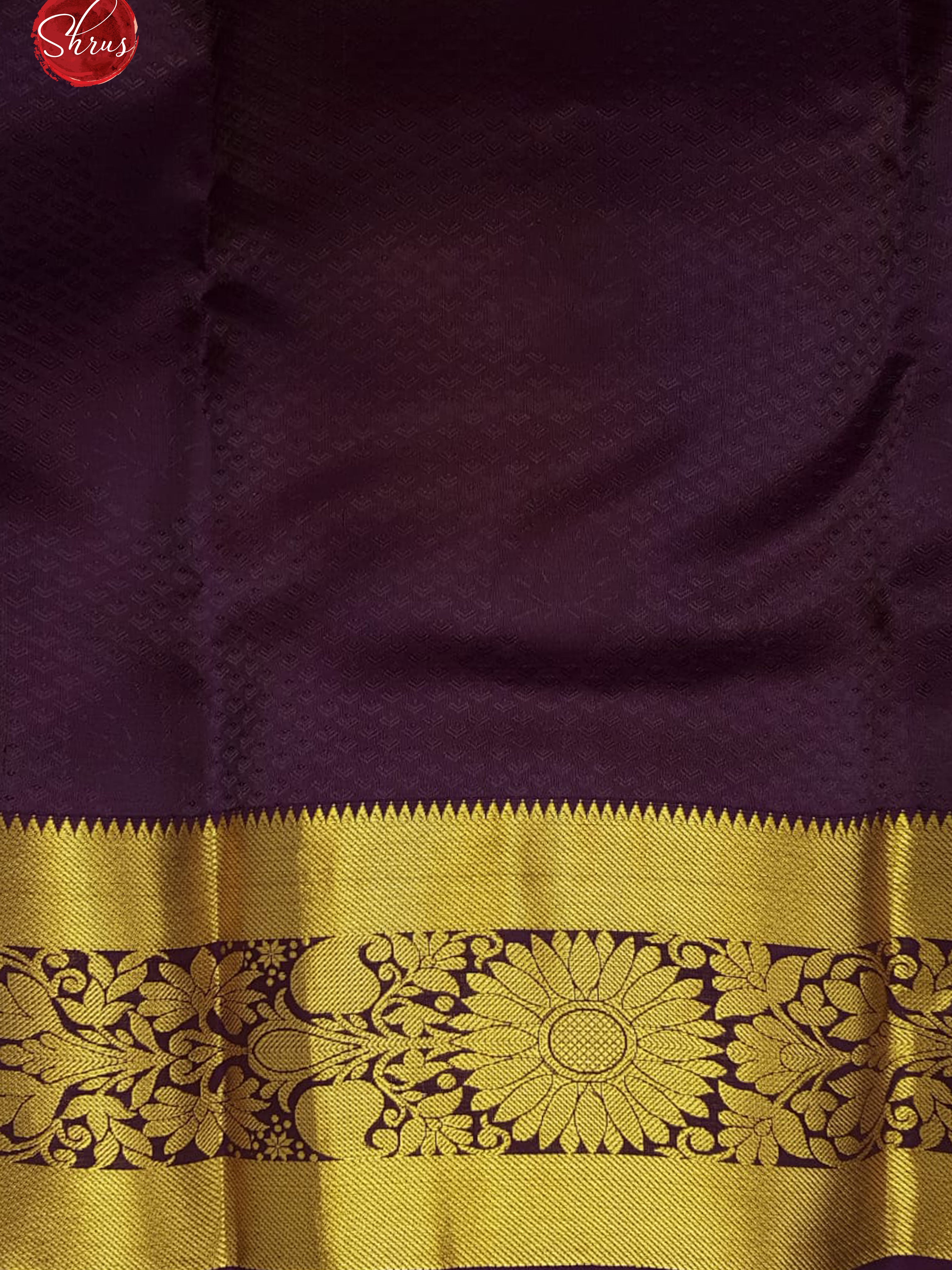 Green & Jamun Fruit-  Kanchipuram (Half Pure) Saree - Shop on ShrusEternity.com