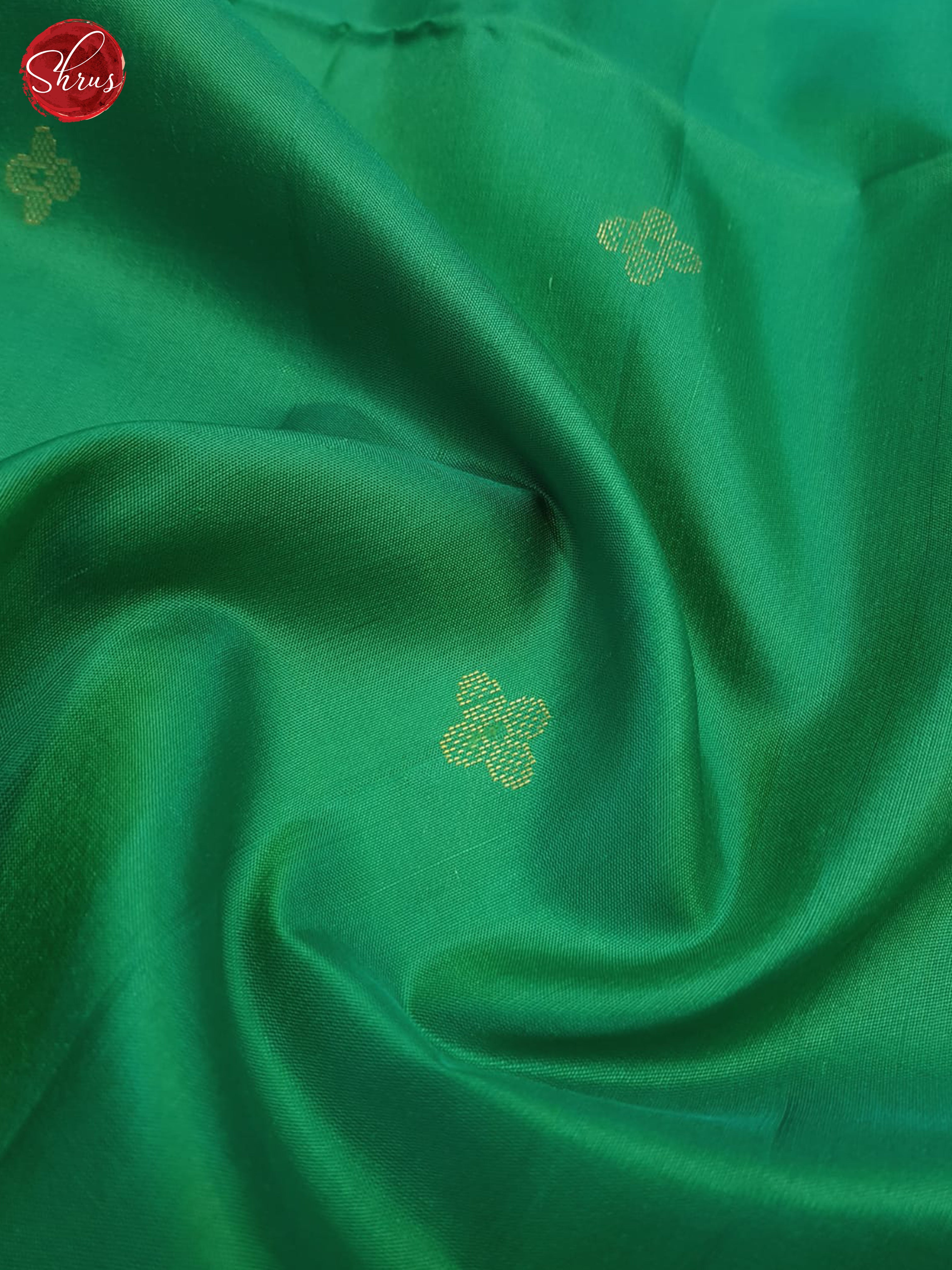Green and black- Soft Silk saree - Shop on ShrusEternity.com
