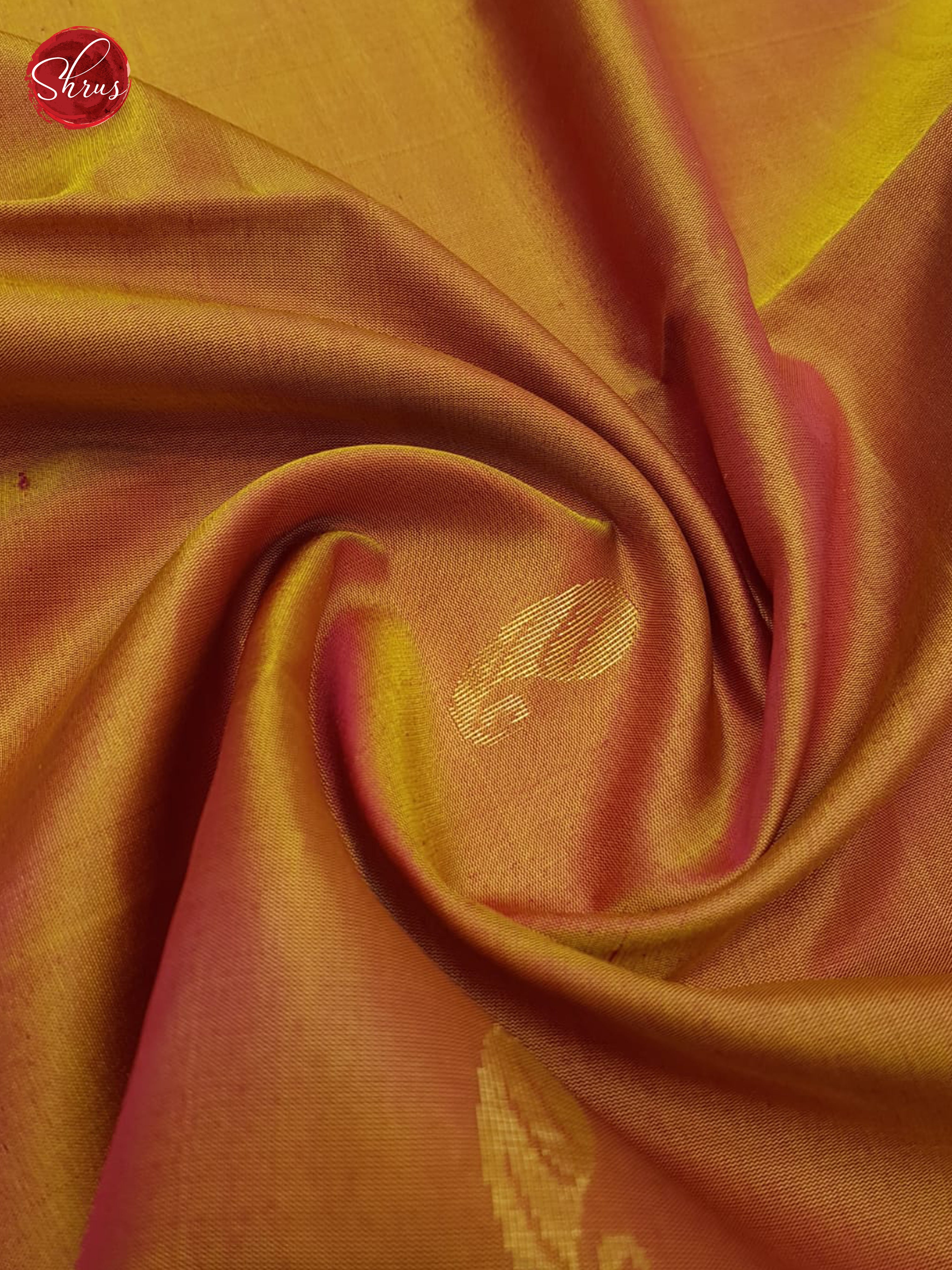 Mustard and pink - Soft Silk saree - Shop on ShrusEternity.com