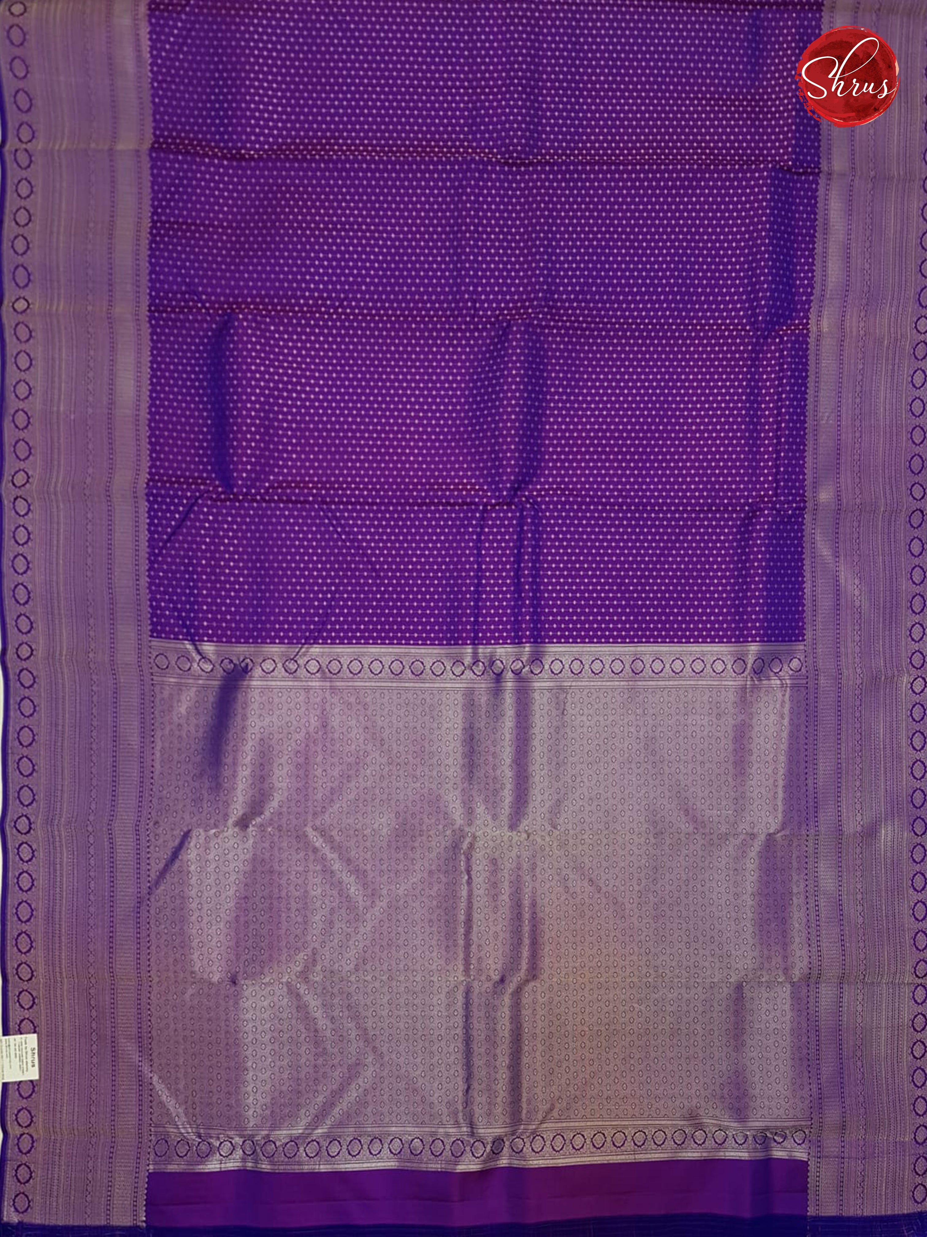 Purple(Single Tone)- Kanchipuram Silk saree - Shop on ShrusEternity.com