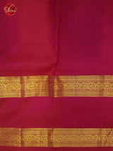 Blue & Pink - Kanchipuram Silk Saree - Shop on ShrusEternity.com