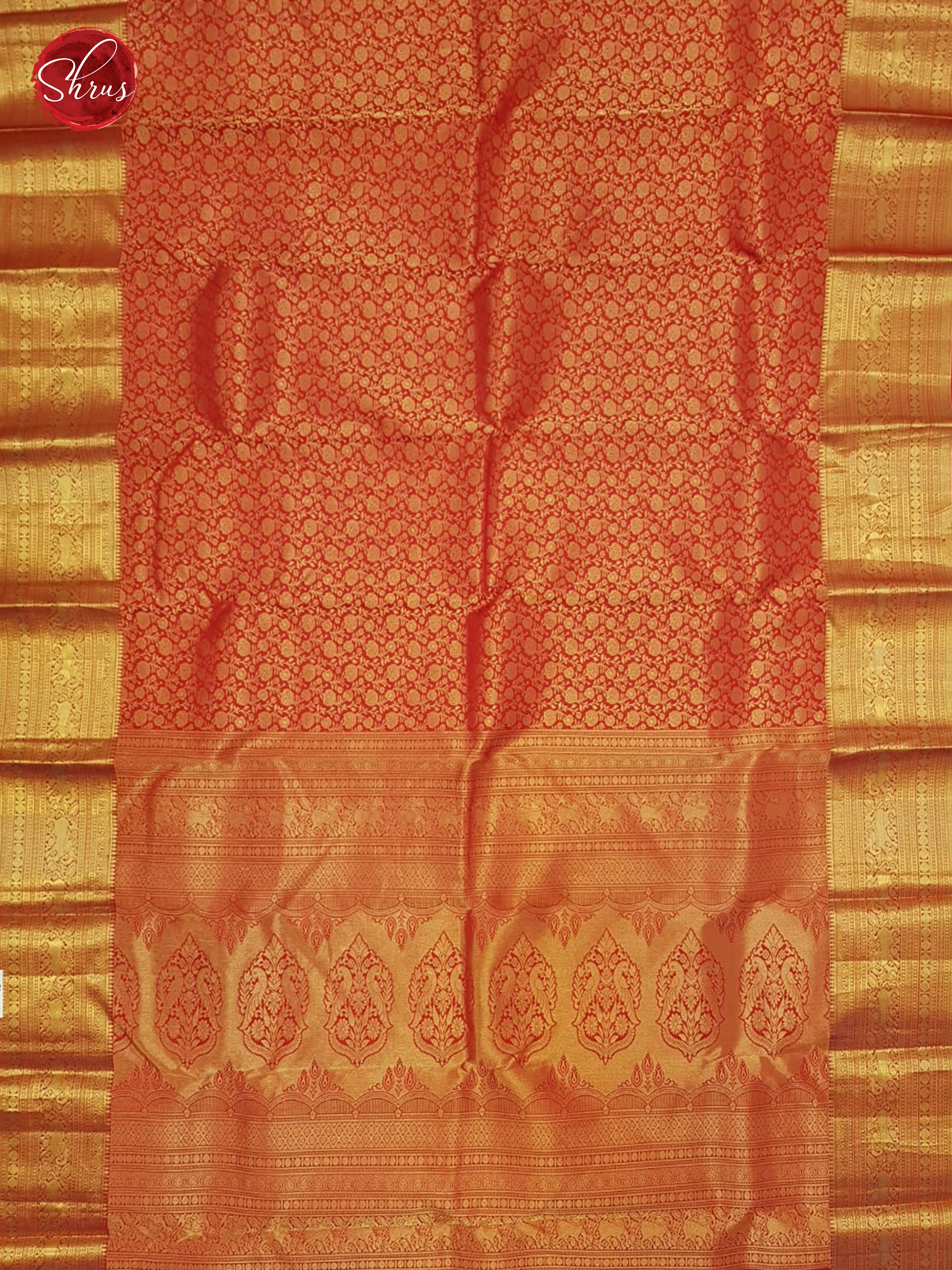 Red(Single Tone)- Kanchipuram Silk Saree - Shop on ShrusEternity.com