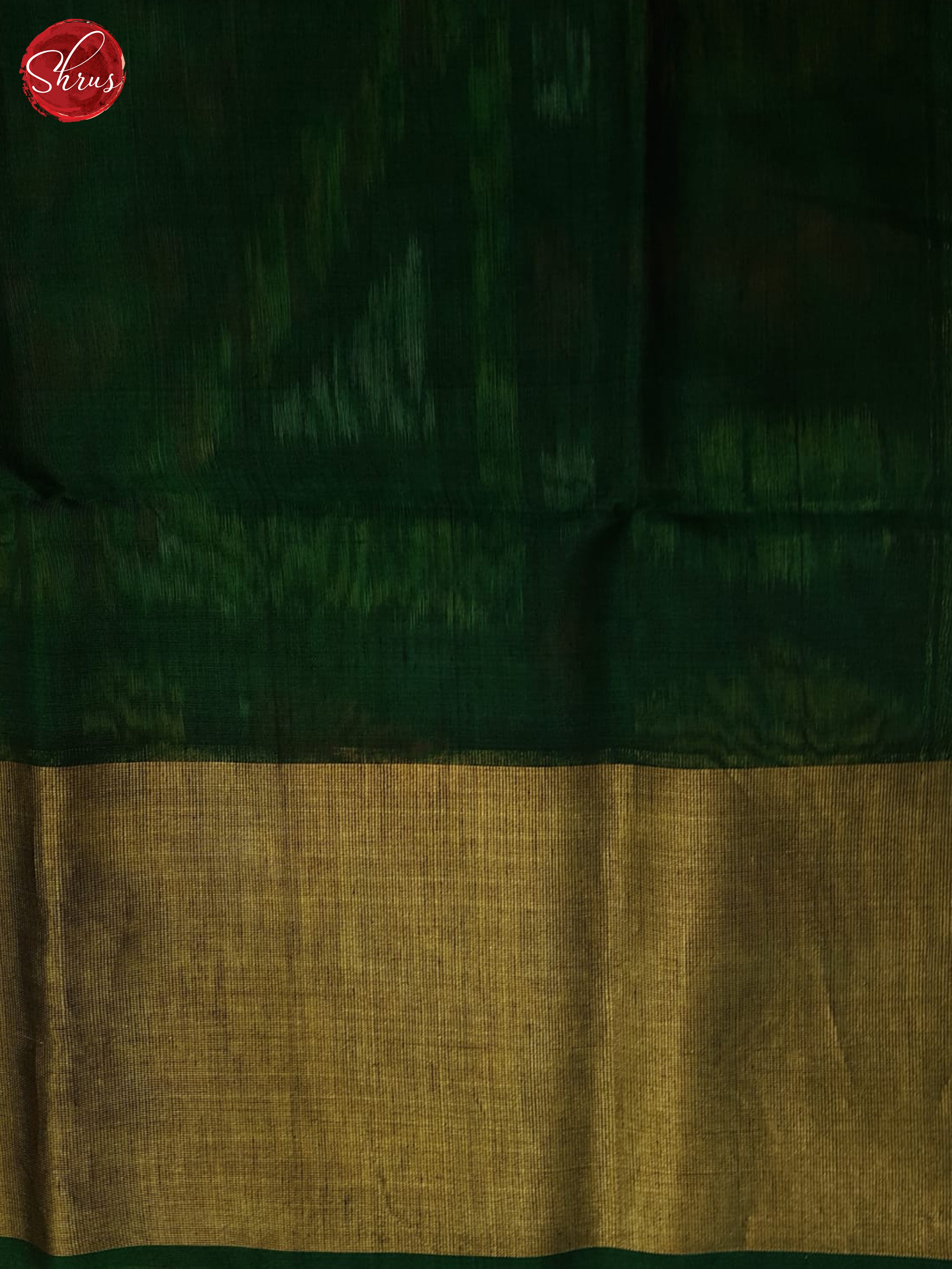 Orangish Yellow And Green- Pochampally Silk Cotton Saree - Shop on ShrusEternity.com