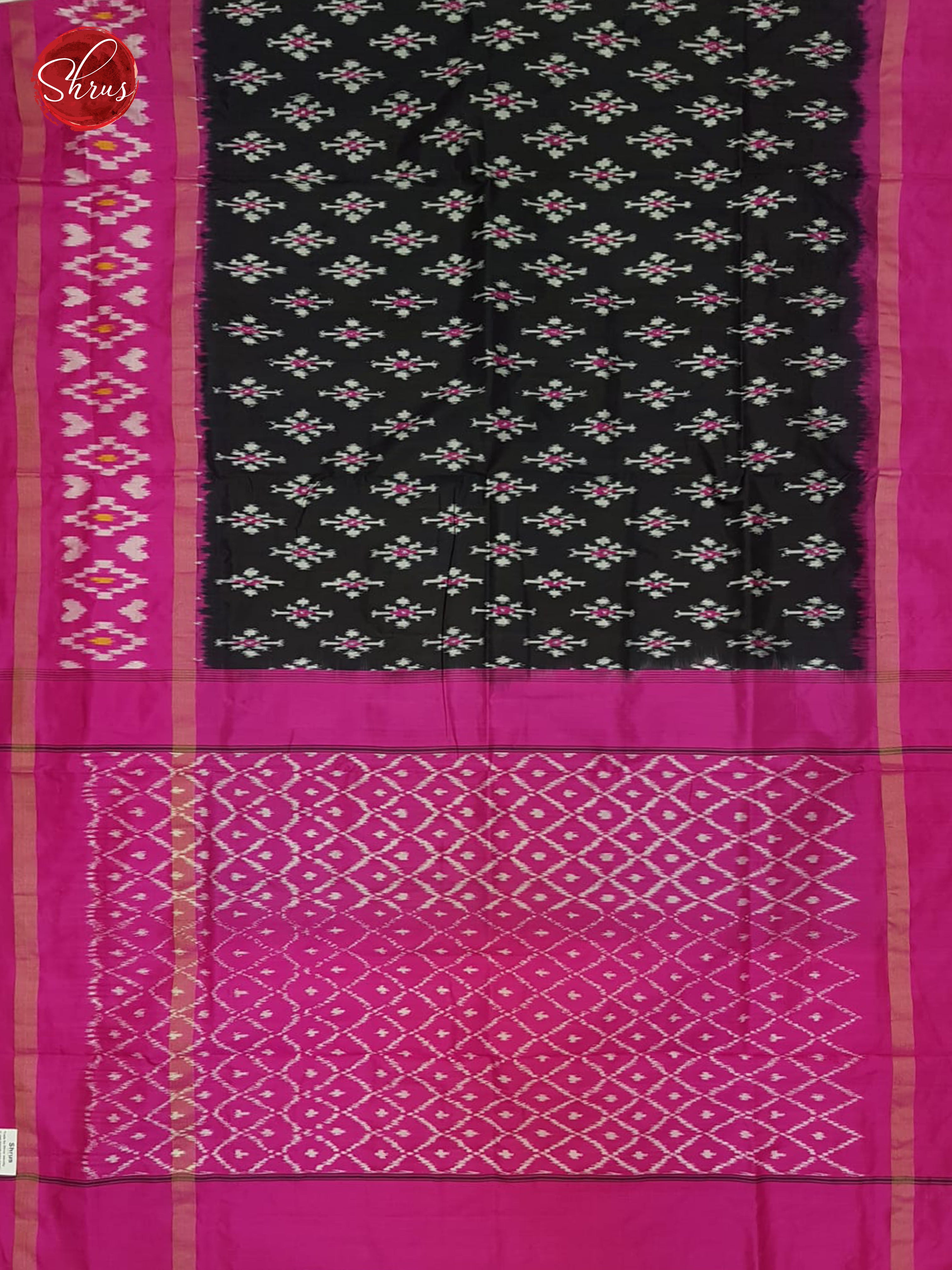 Black & Pink- Ikkat Silk Saree - Shop on ShrusEternity.com