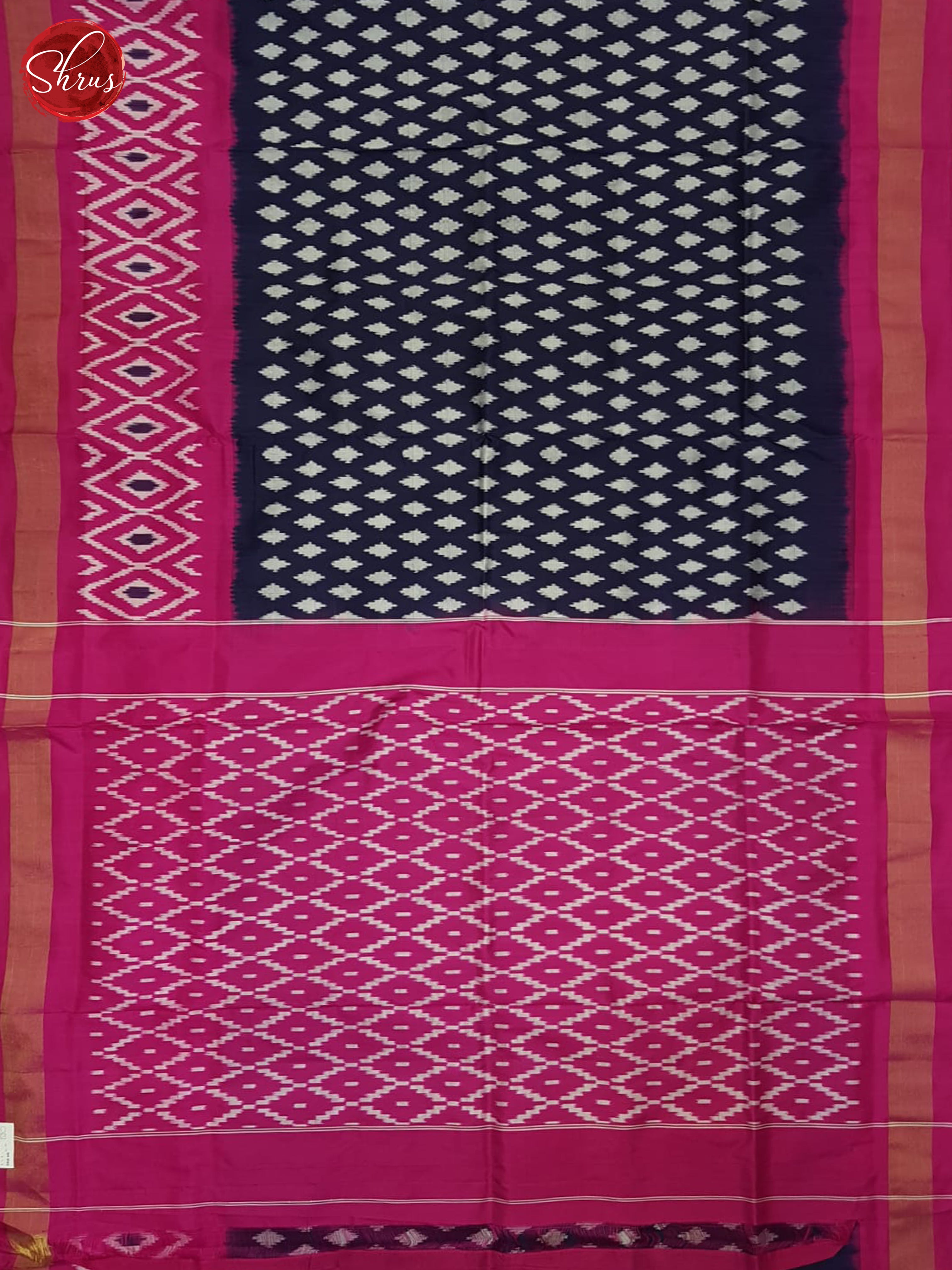 Blue & Pink- Ikkat Silk Saree - Shop on ShrusEternity.com