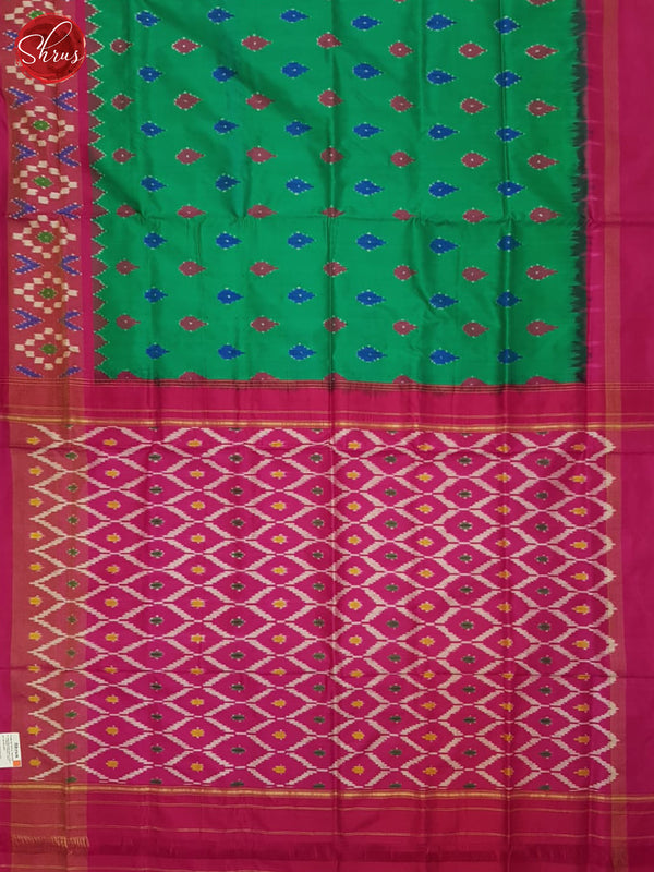 Sohum Sutras: Blue navratan design double ikat Pochampally saree