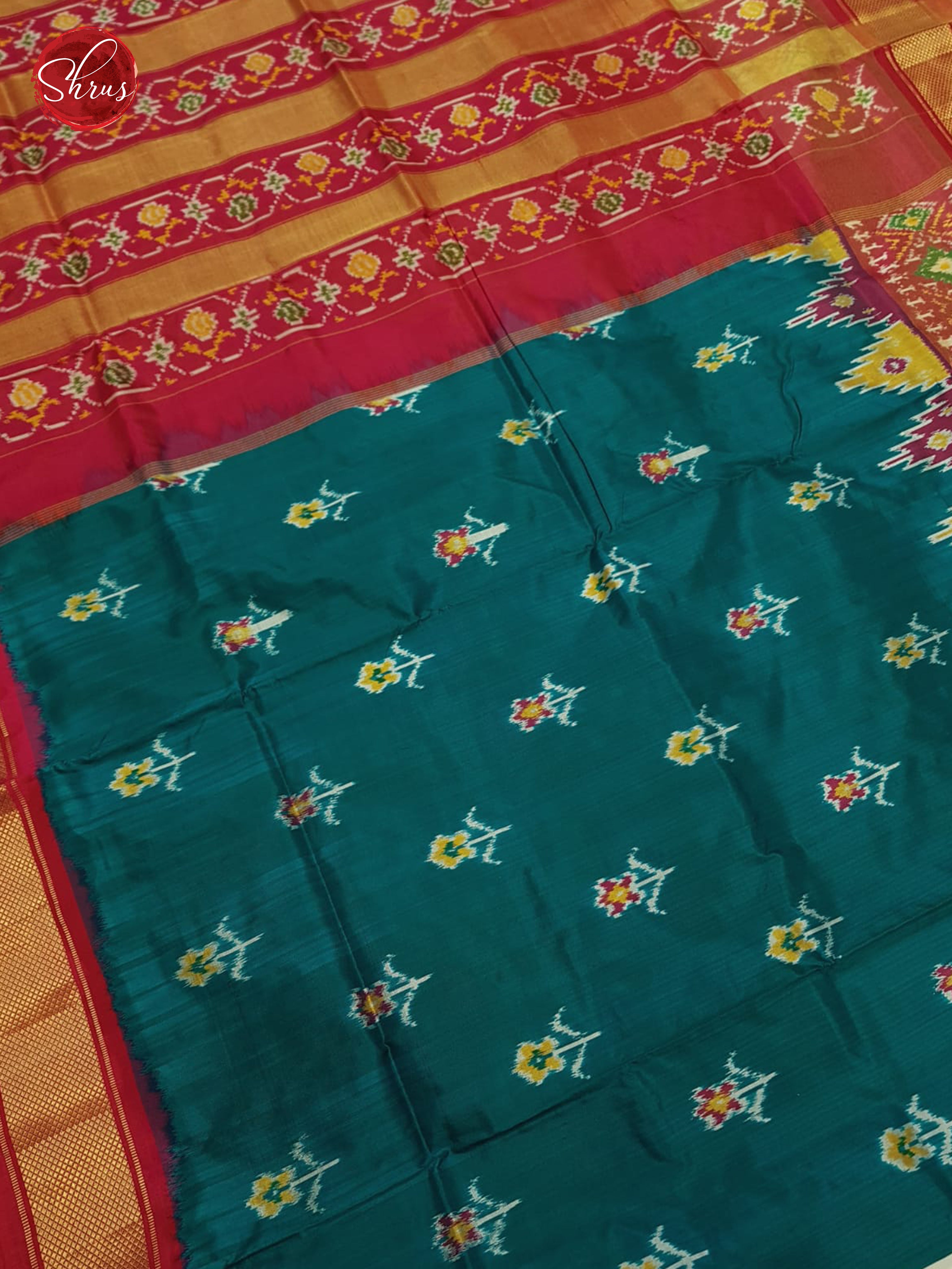 Green & Pink- Ikkat Silk Saree - Shop on ShrusEternity.com