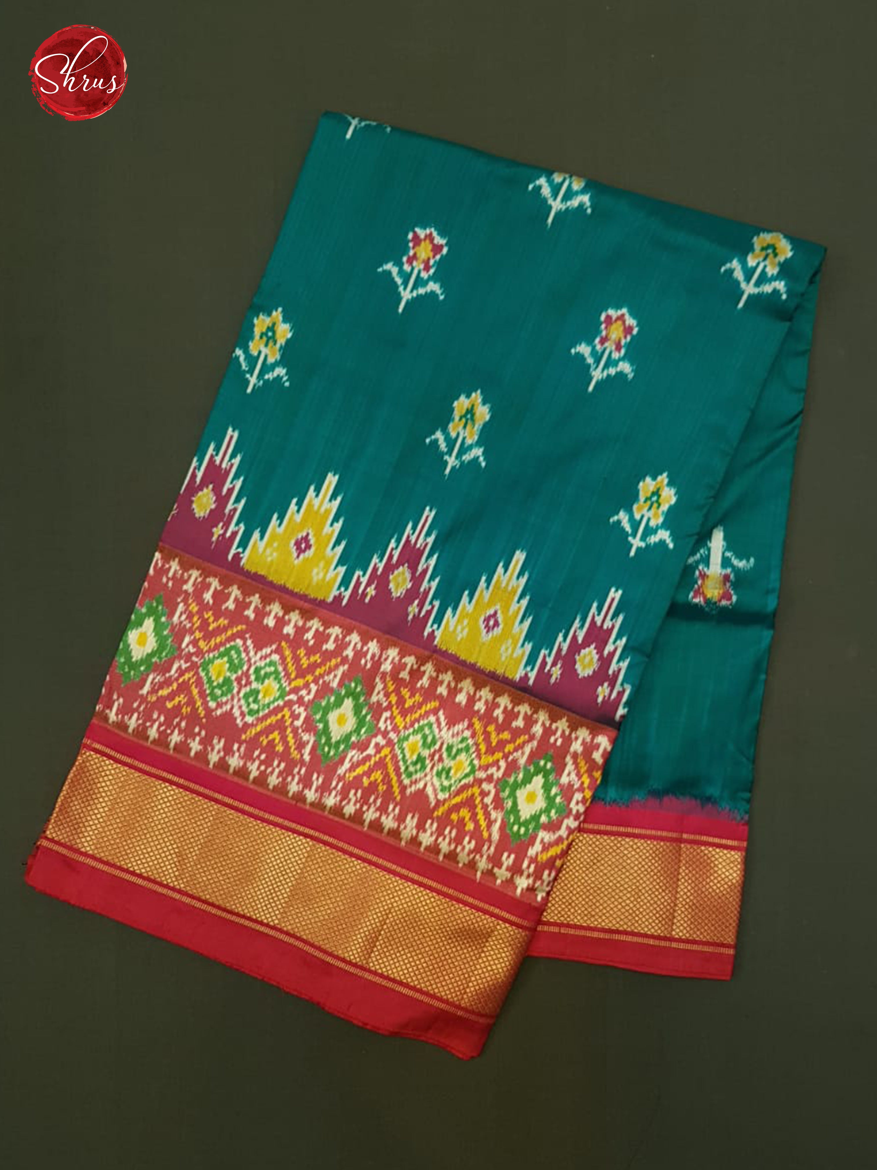 Green & Pink- Ikkat Silk Saree - Shop on ShrusEternity.com