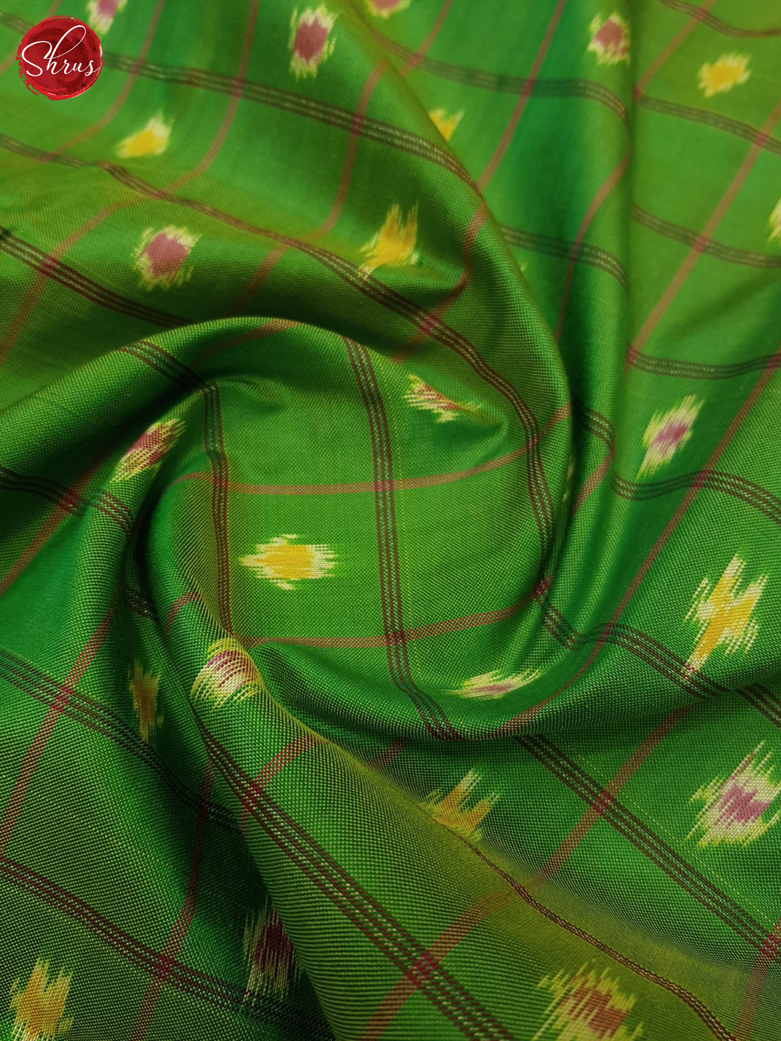 Green & PInk- Ikkat Silk Saree - Shop on ShrusEternity.com