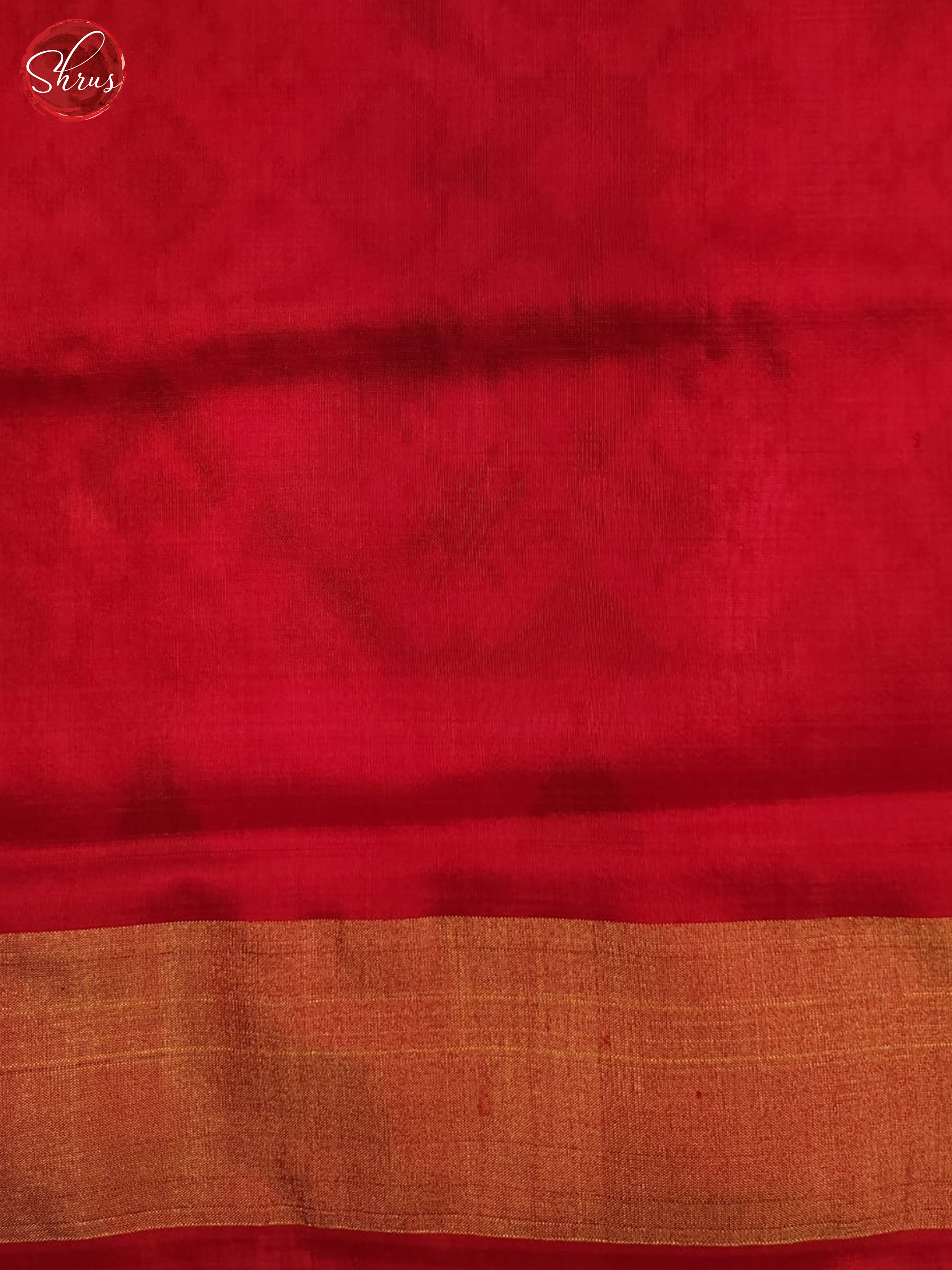 Mustard & Red  - Ikkat Silk Saree - Shop on ShrusEternity.com