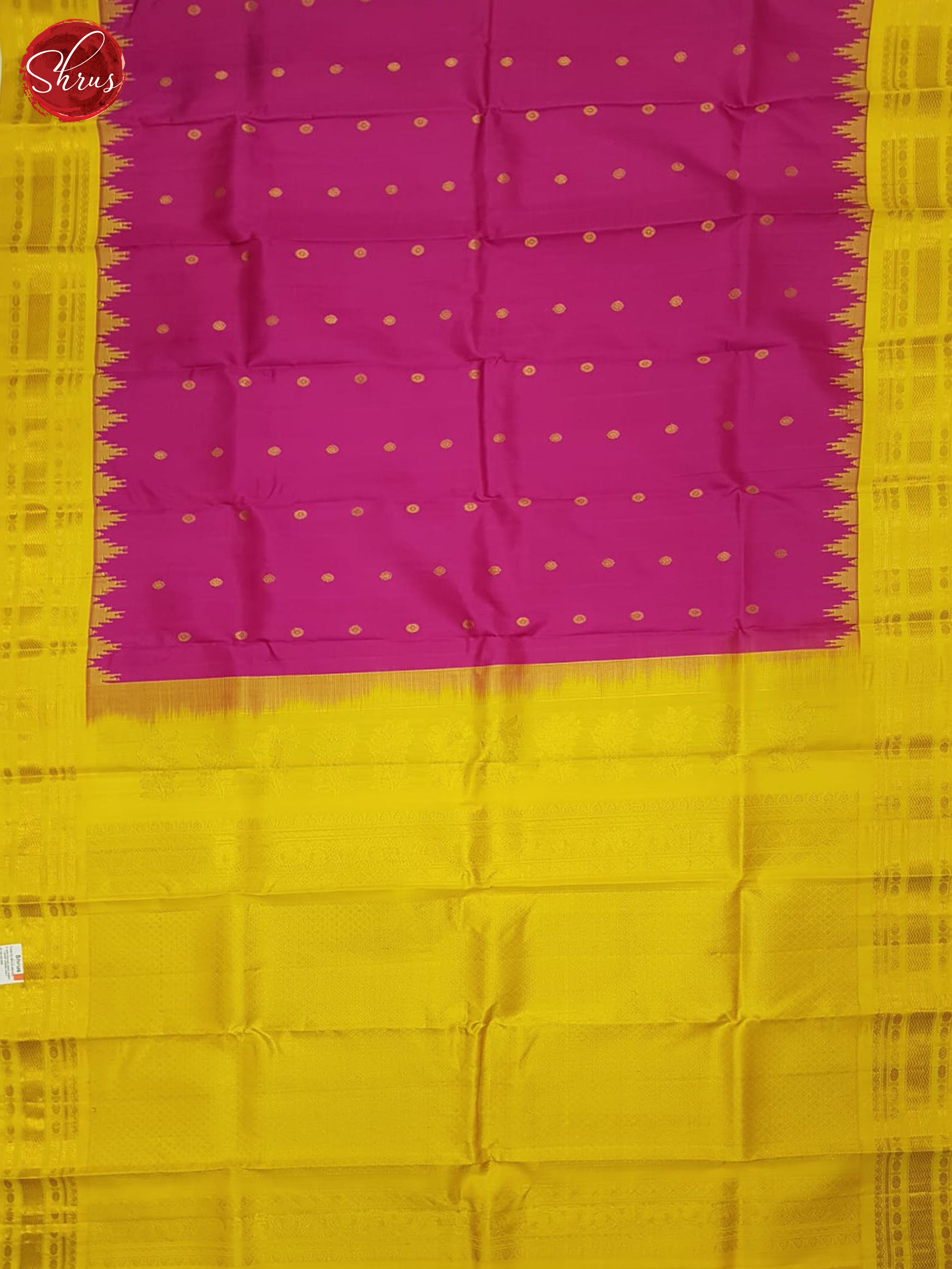 Pink And Yellow- Gadwal Silk - Shop on ShrusEternity.com
