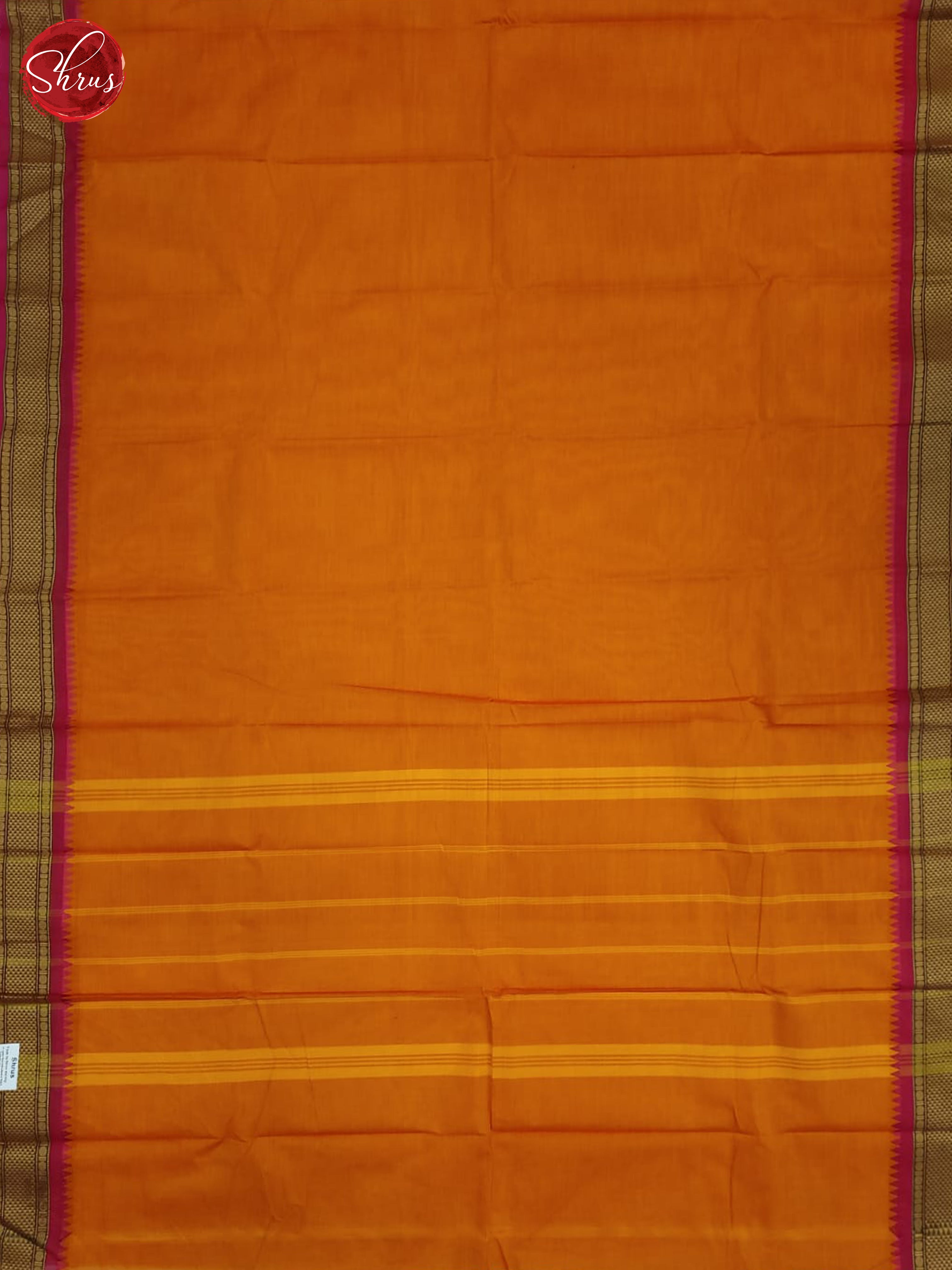 Orange & Pink - Chettinad Cotton Saree - Shop on ShrusEternity.com