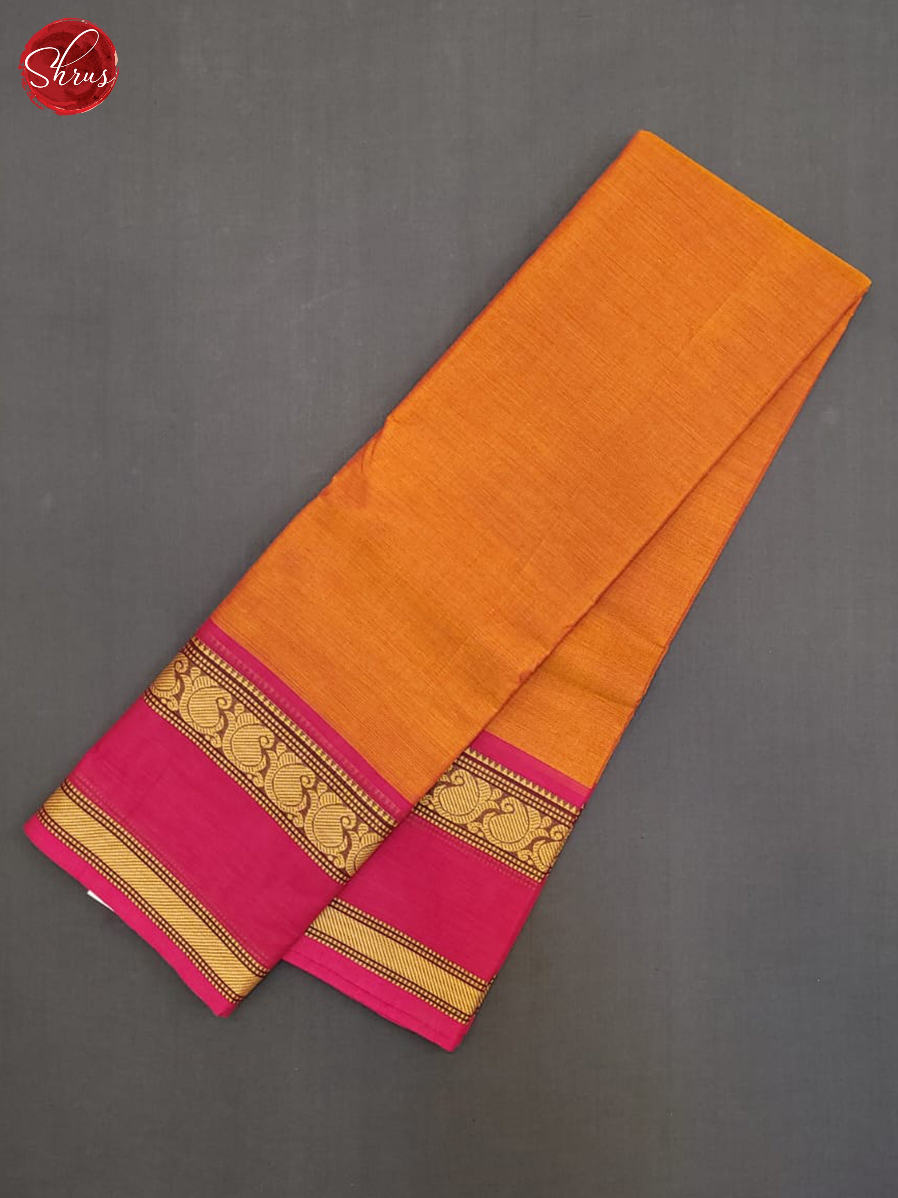 Brick Orange & Pink - Chettinad Cotton Saree - Shop on ShrusEternity.com