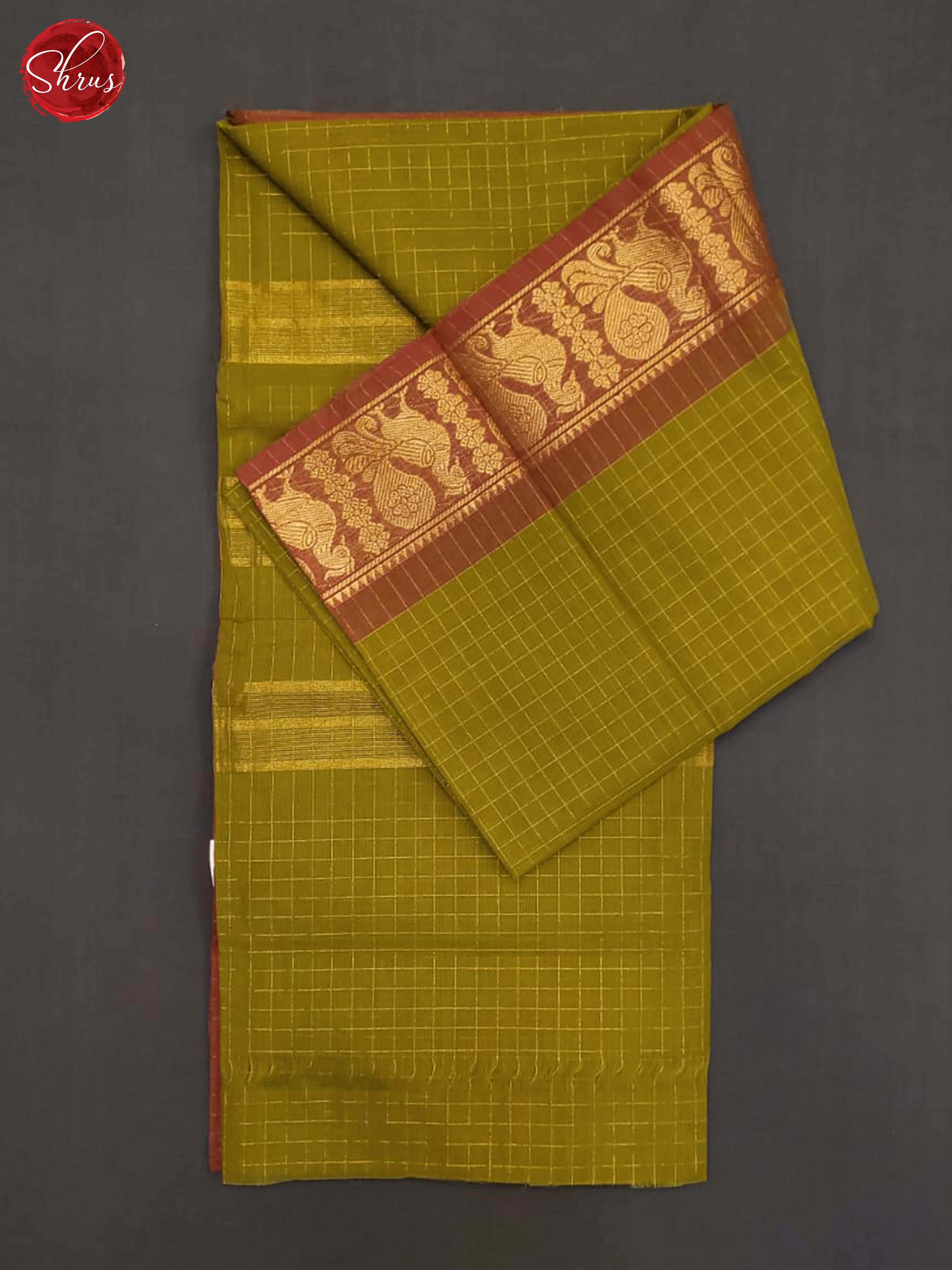 Green & Brown- Chettinad Cotton Saree - Shop on ShrusEternity.com