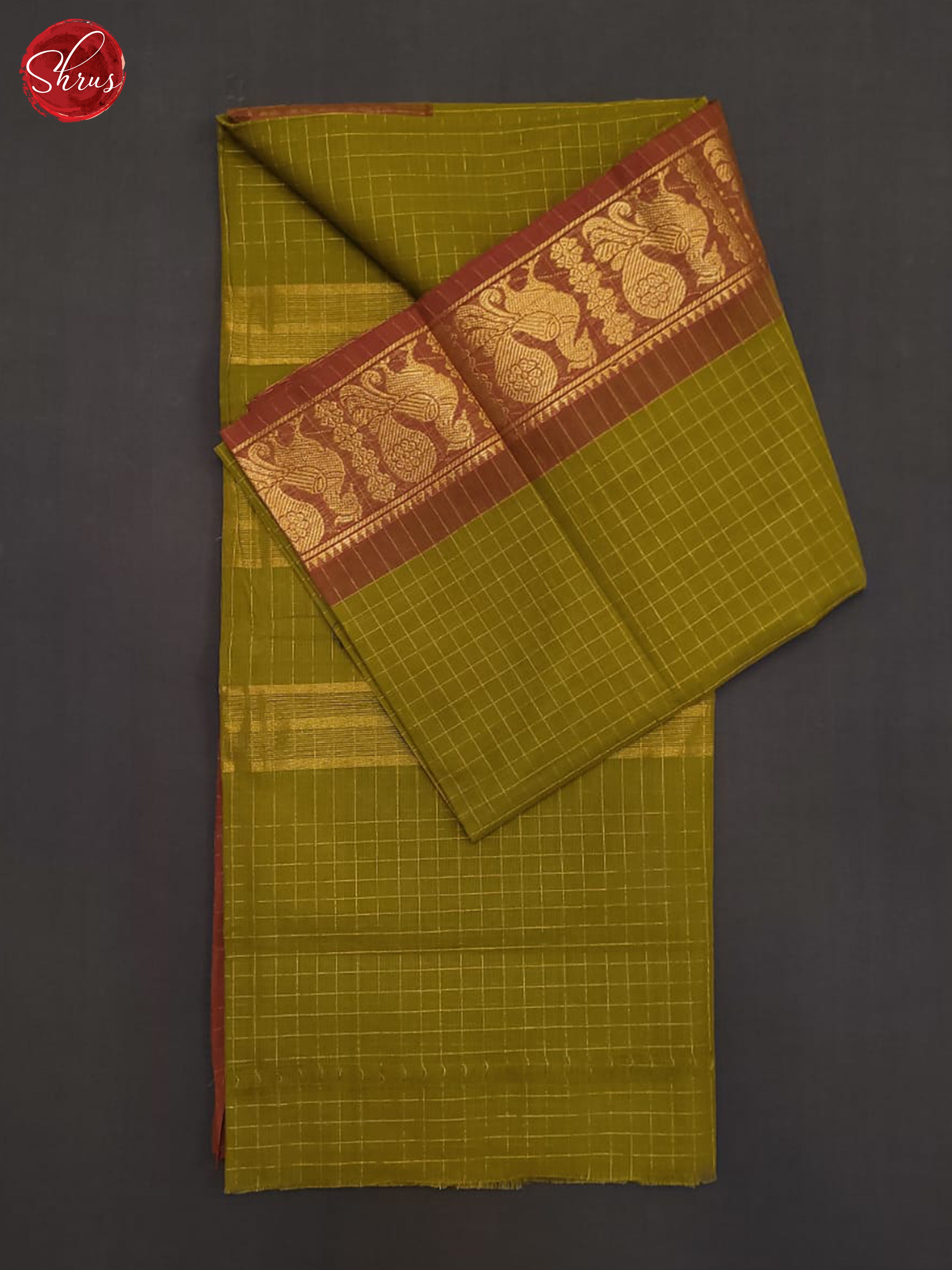 Green & Brown - Chettinad Cotton Saree - Shop on ShrusEternity.com