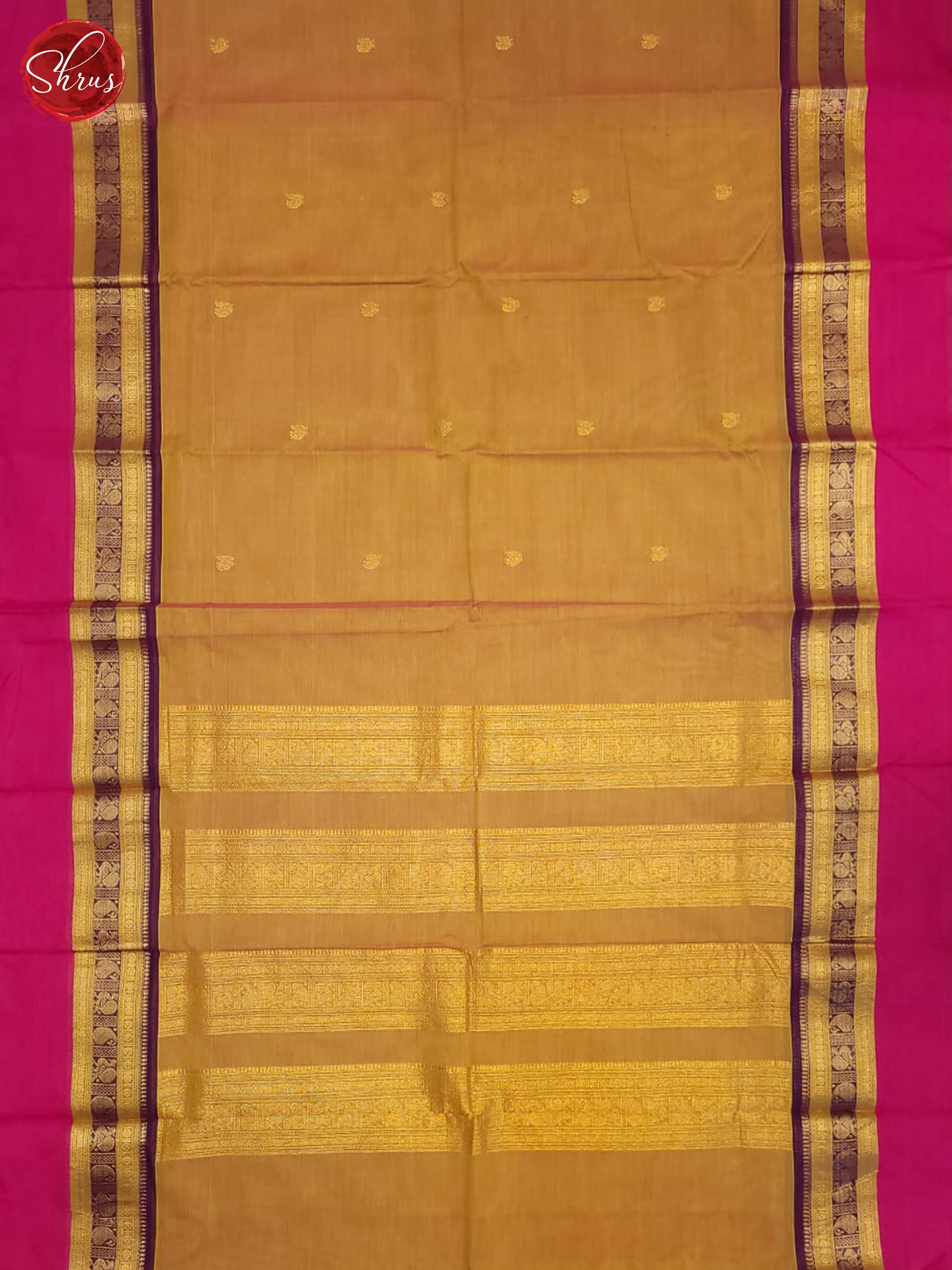 Mehandi Green & Pink- Kanchi Cotton Saree - Shop on ShrusEternity.com